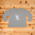 Pastel Rainbow Fish toddler long sleeve tee | Cute aquatic design, starfish accents