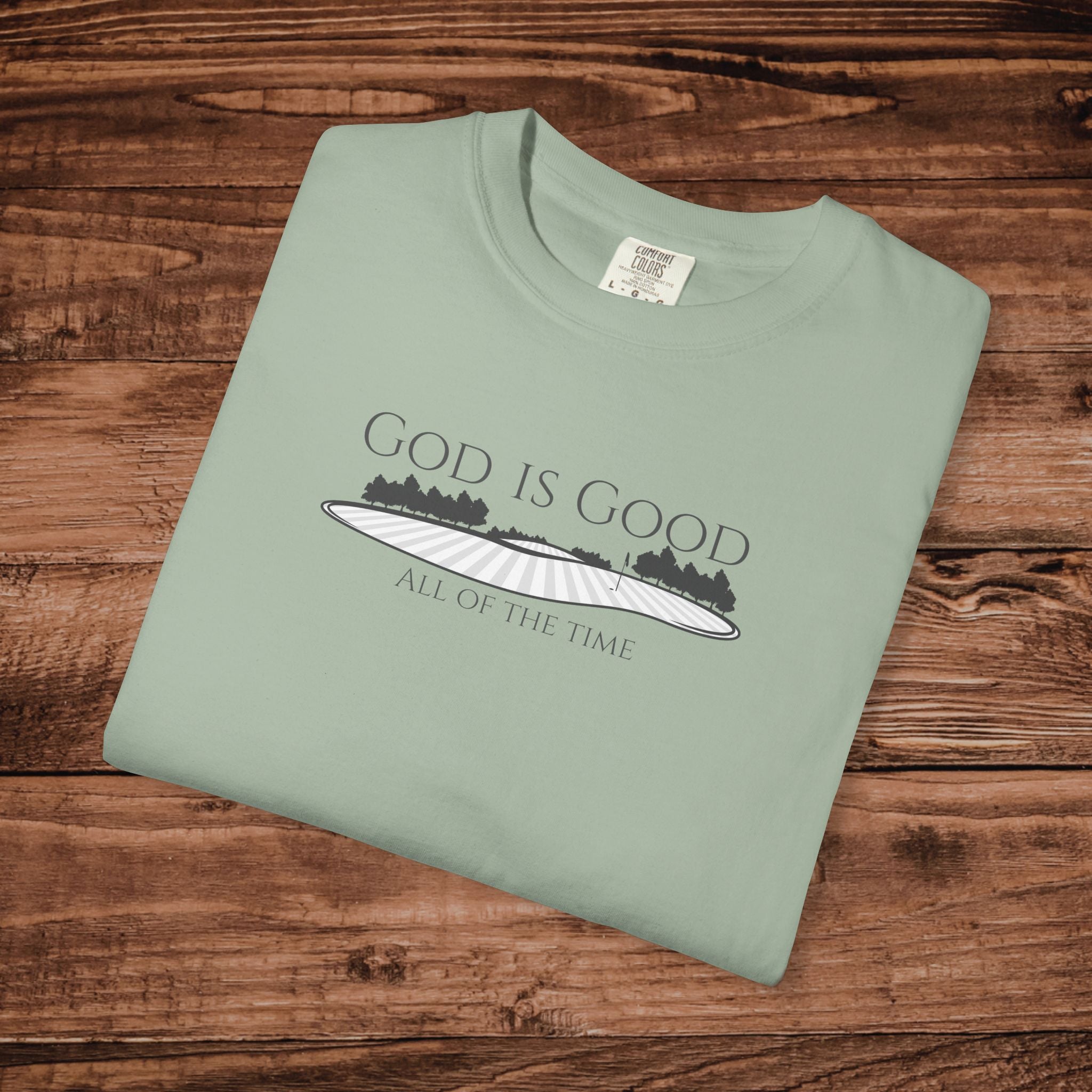 God Is Good Golf Landscape tee | Golf T-Shirt | Unisex Golf Aesthetic | Christian Aesthetic Golf | mens golf shirt | womens golf tshirt