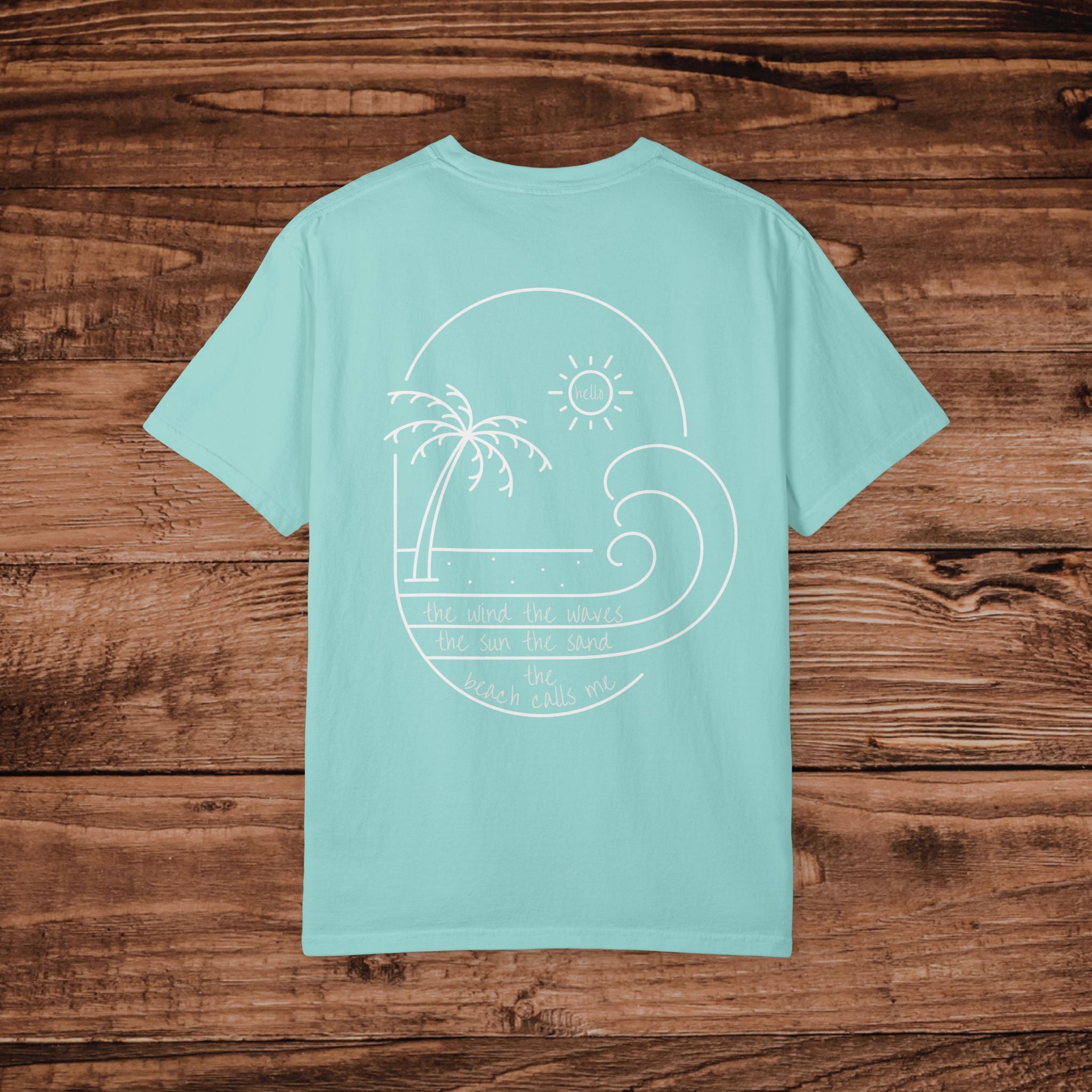 Summer Graphic Tee, The Wind The Waves The Sun The Sand T-Shirt, Minimal Aesthetic line art Beach Shirt, Oversized Coastal Beachwear
