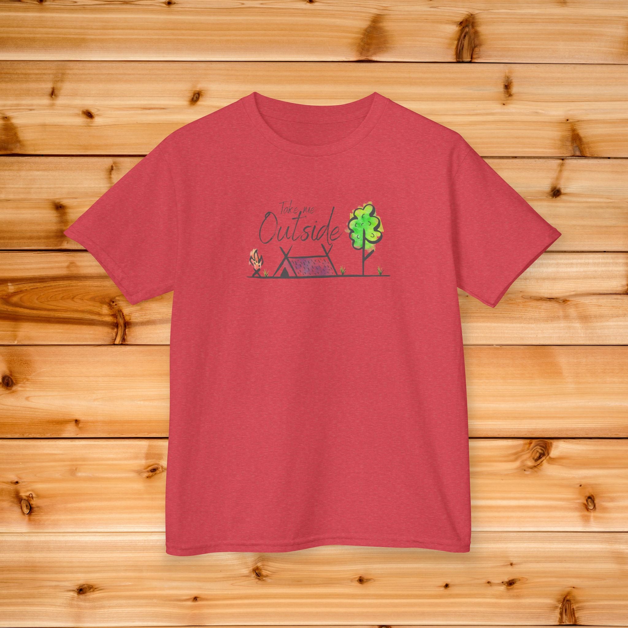 Kids Take me Outside Camping Tshirt, Outside Kids Tee, Cute Youth Camping Tee, Campfire Aesthetic Tee, Nature kids Graphic tee