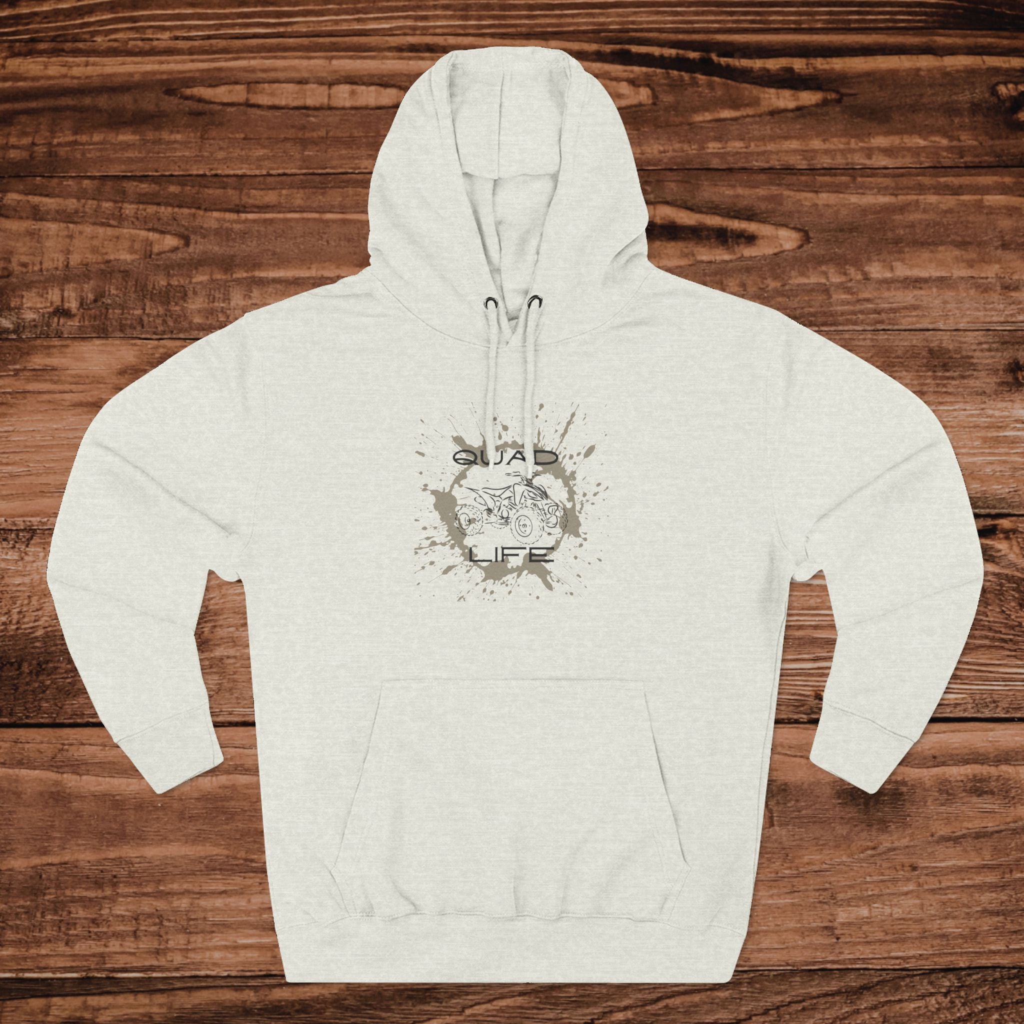 Quad Life Hoodie, ATV Off-Roading Sweatshirt, Four Wheeler Graphic Pullover, Mud Riding Enthusiast, Aesthetic Outdoor Adventure Apparel