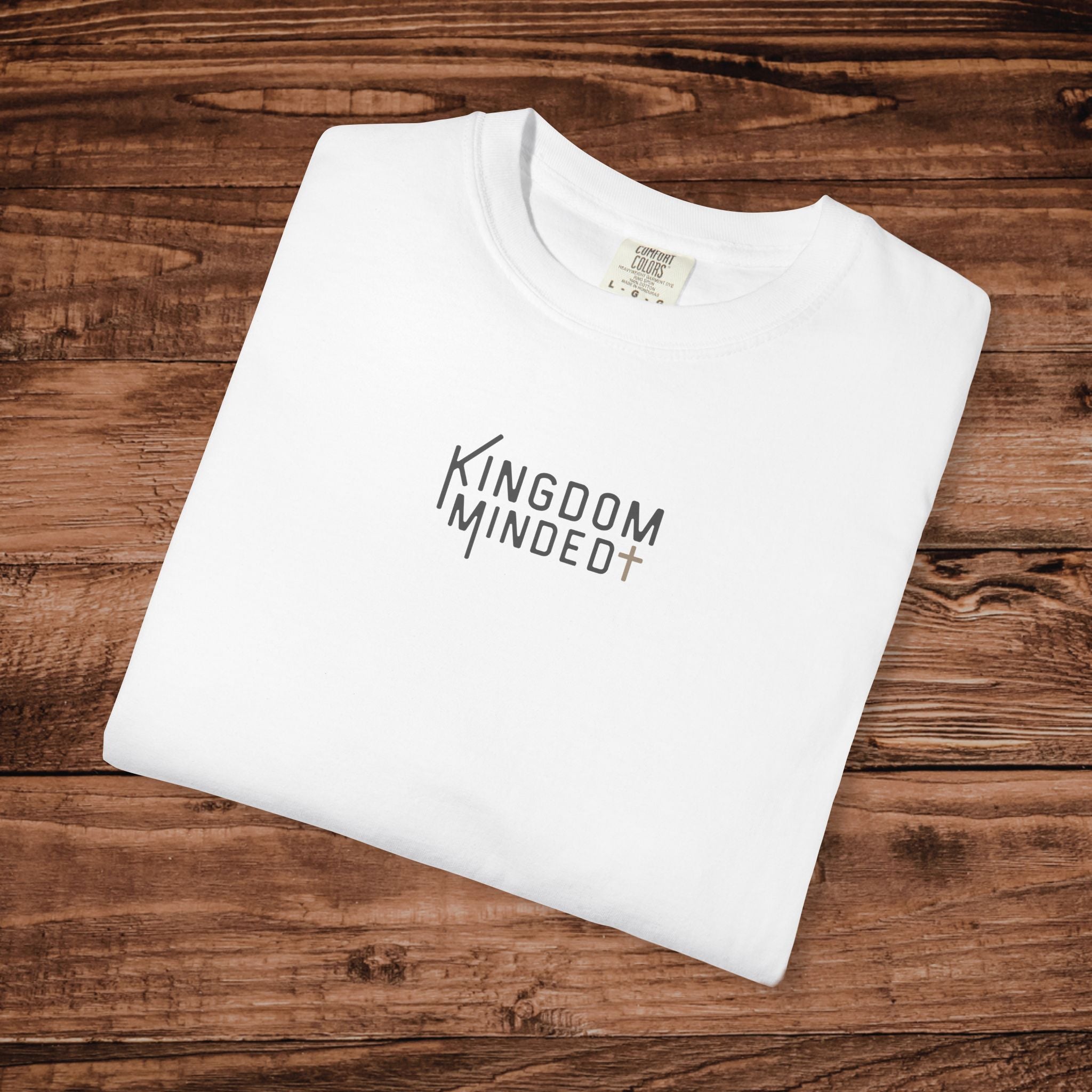 Kingdom Minded Shirt | Christian Minimalist Tee | Faith Based Clothing for Men and Women | Comfort Colors 1717