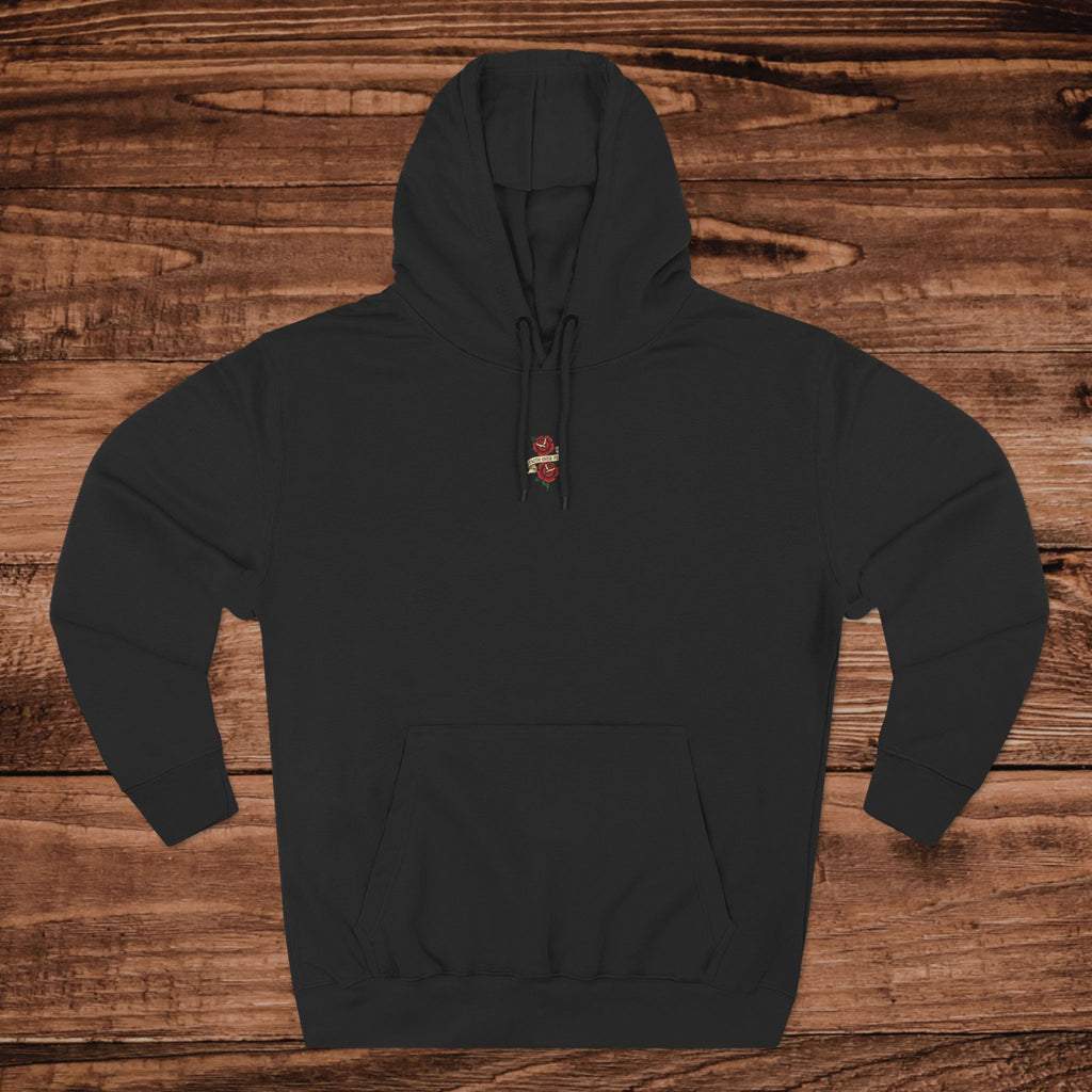 Rose and Cross hoodie | Religious Christian tattoo-style design