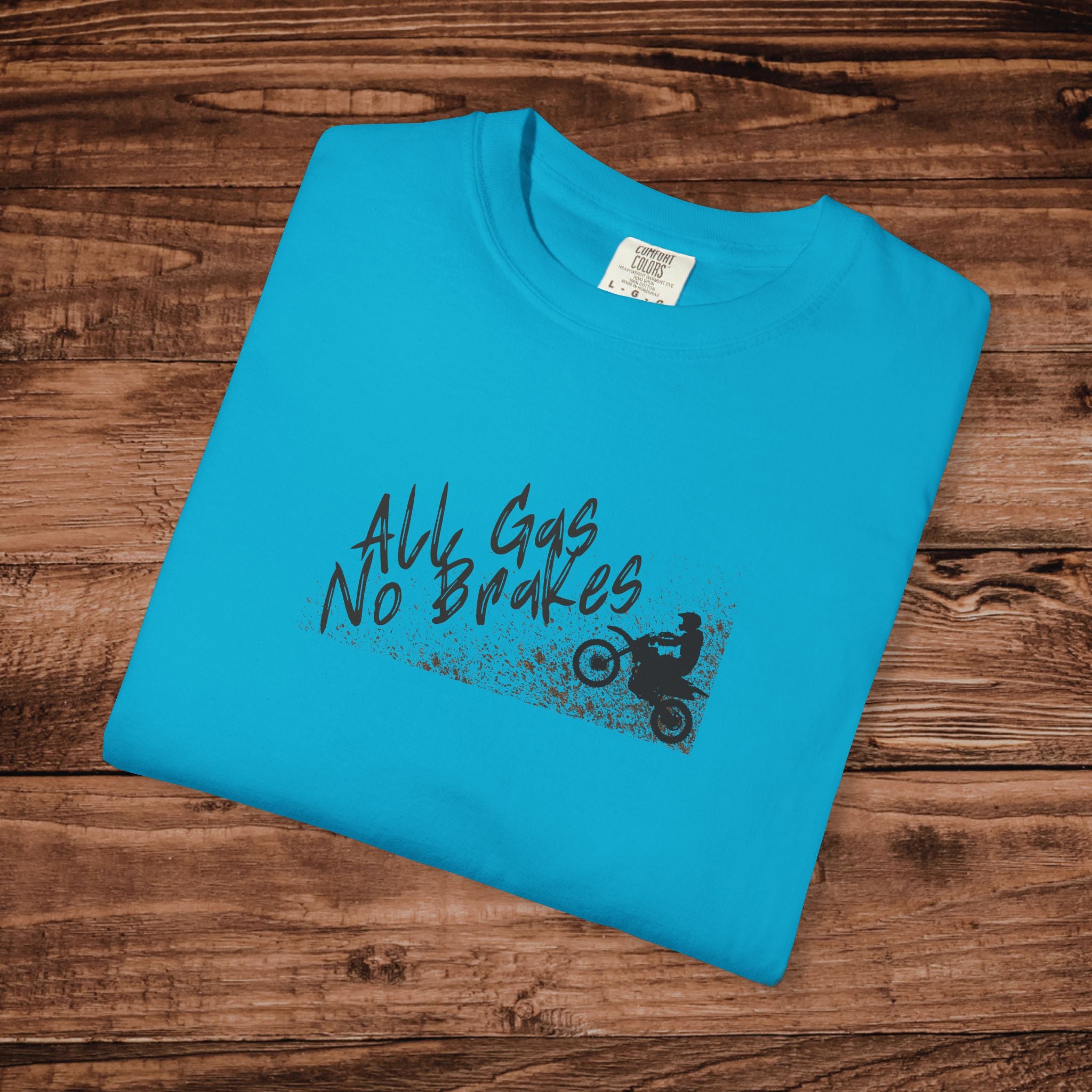 All Gas No Brakes T-Shirt, Dirt Bike Graphic Tee, Motocross Racing Shirt, Gift for Dirt Biker, Retro MX Racing Graphic Shirt