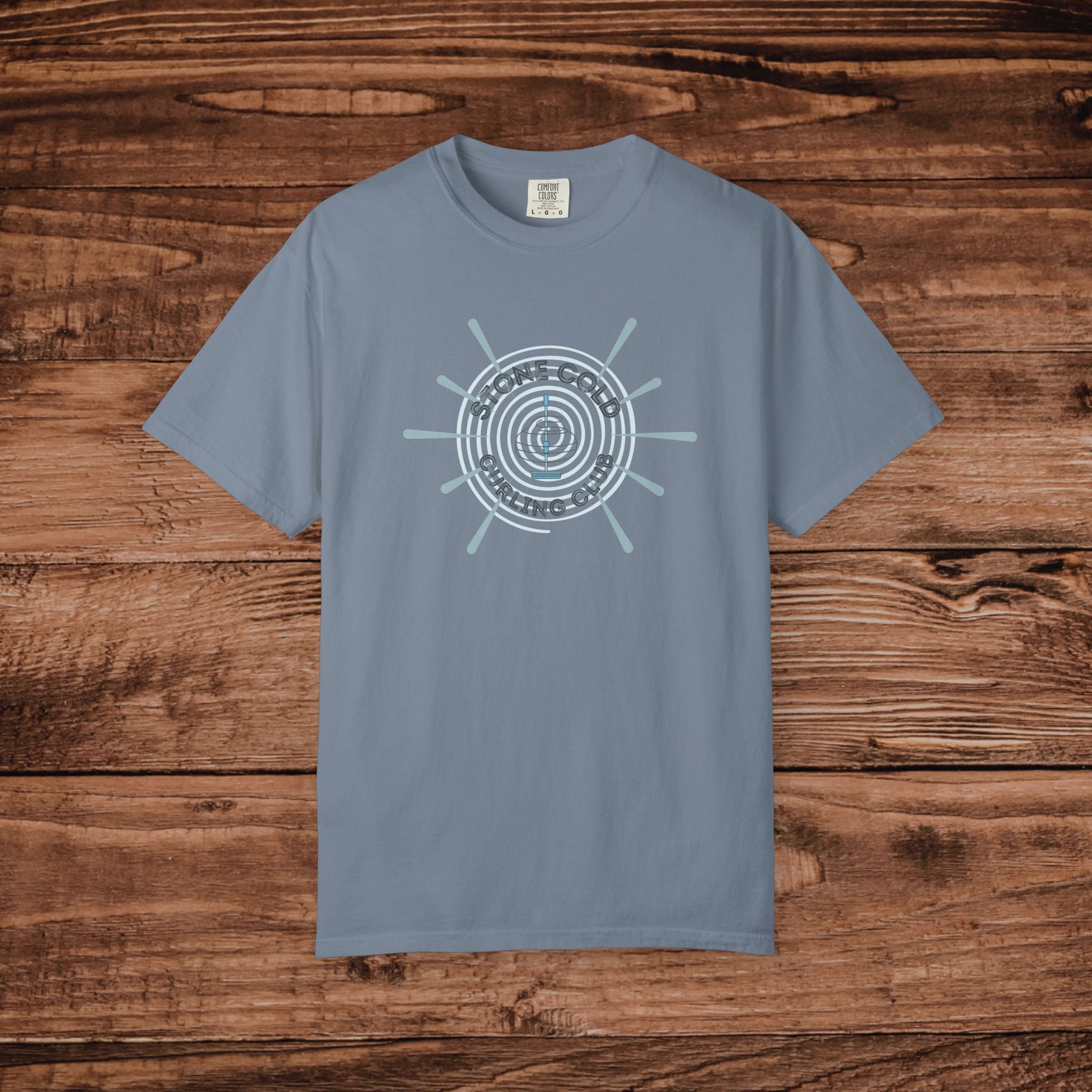 Stone Cold Curling Club Tshirt, Curling Stone Tee, Gift for Curlers, Aesthetic Curling Tshirt, Retro Rink Tee, Minimalist Curling Stone Logo
