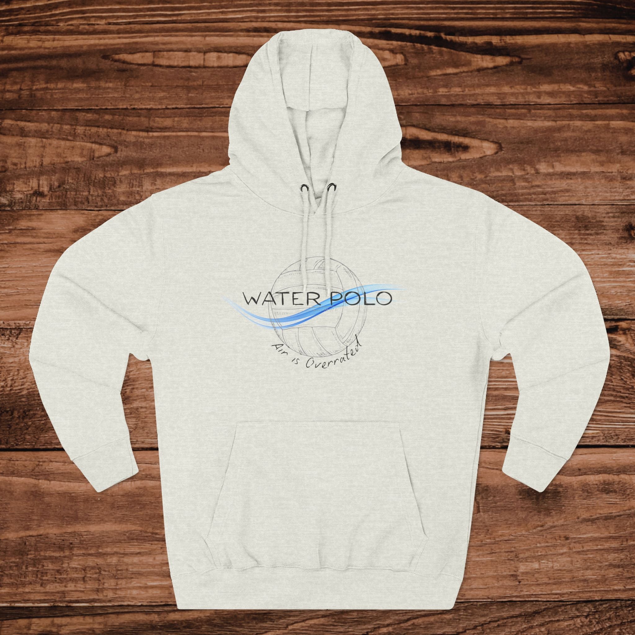 Water Polo Hoodie for Men and Women, Wave Graphic Sweatshirt, Athletic Team Gift, Water Polo Player Apparel, Minimalist Sports Hoodie