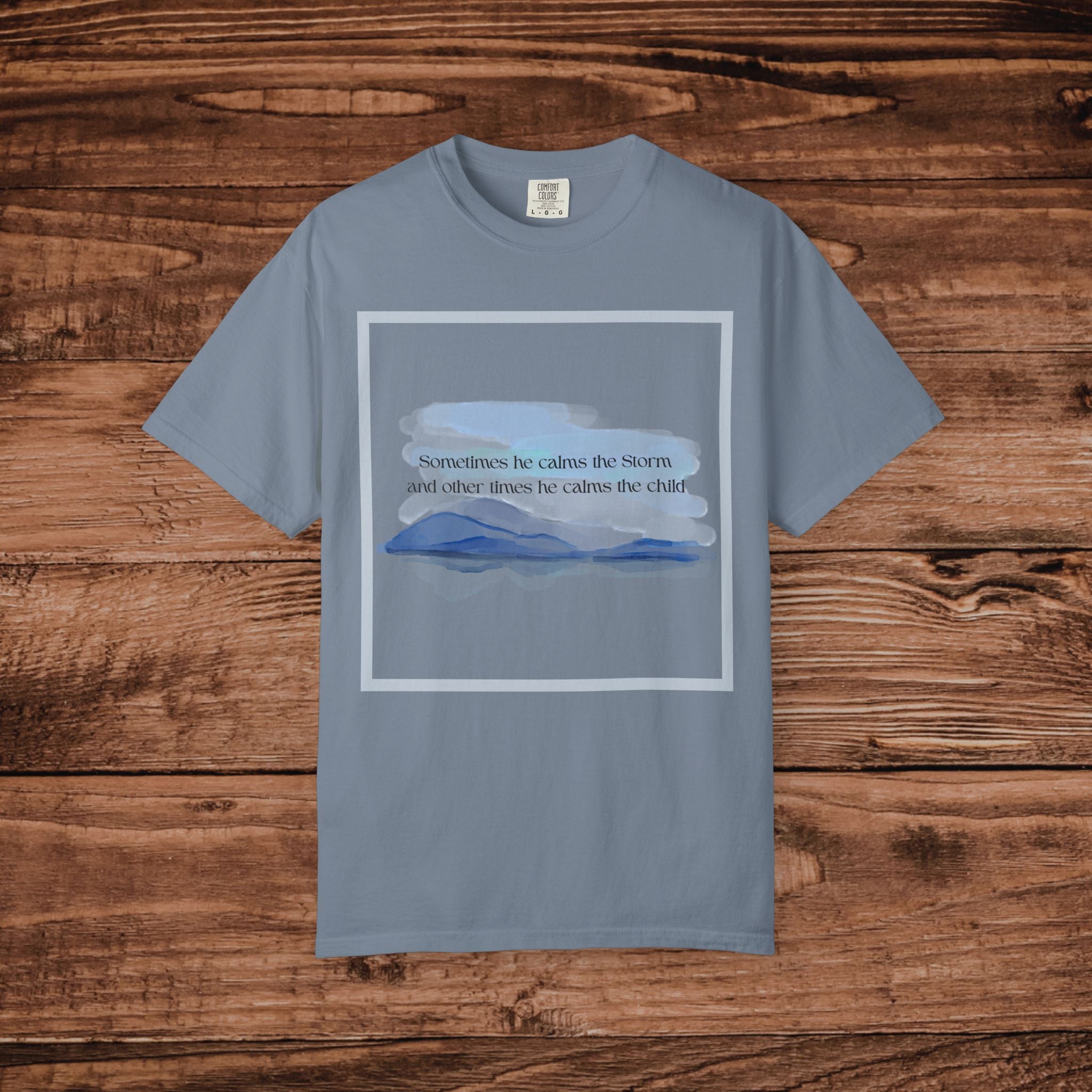 Calm the Storm watercolor T-Shirt | Inspirational quote tee