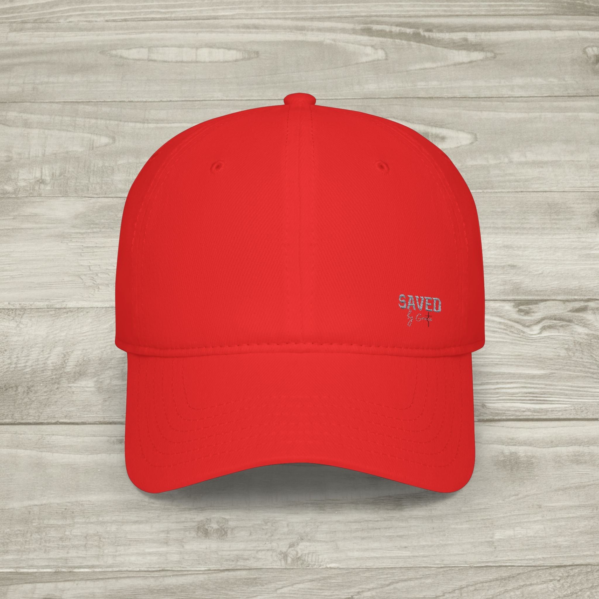 Embroidered Saved by Grace Hat, Christian Aesthetic Baseball Cap, Minimalist Faith Hat, Religious Streetwear Headwear, Embroidered Cross Cap