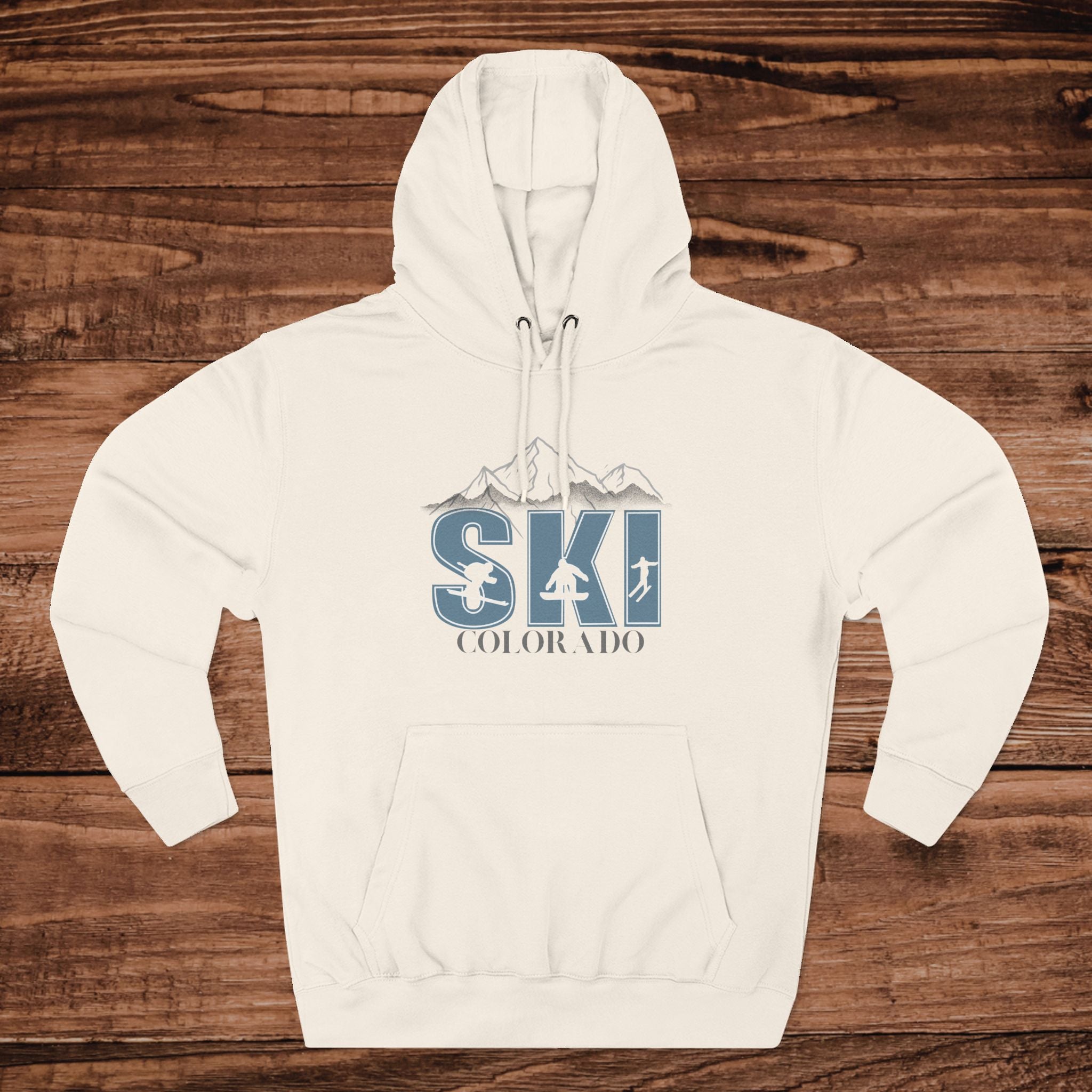 Ski Colorado Hoodie Retro Mountain Graphic Sweatshirt, Apres Ski Wear, Winter Vacation Gift for Skier, Colorado Souvenir Unisex Hoodie