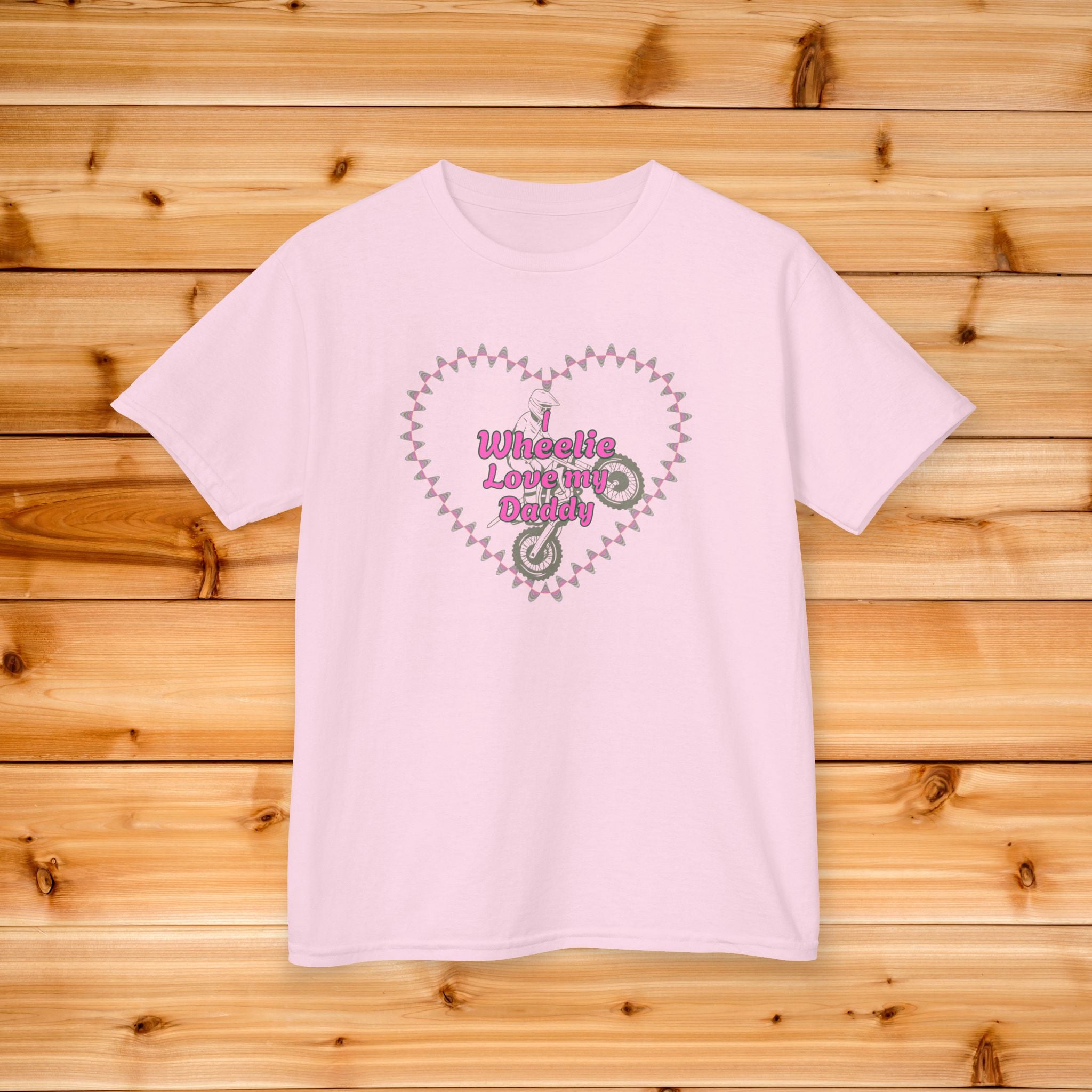 Kids Wheelie Love my Daddy Tshirt, Kids Motocross Tee, Youth Supercross tshirt