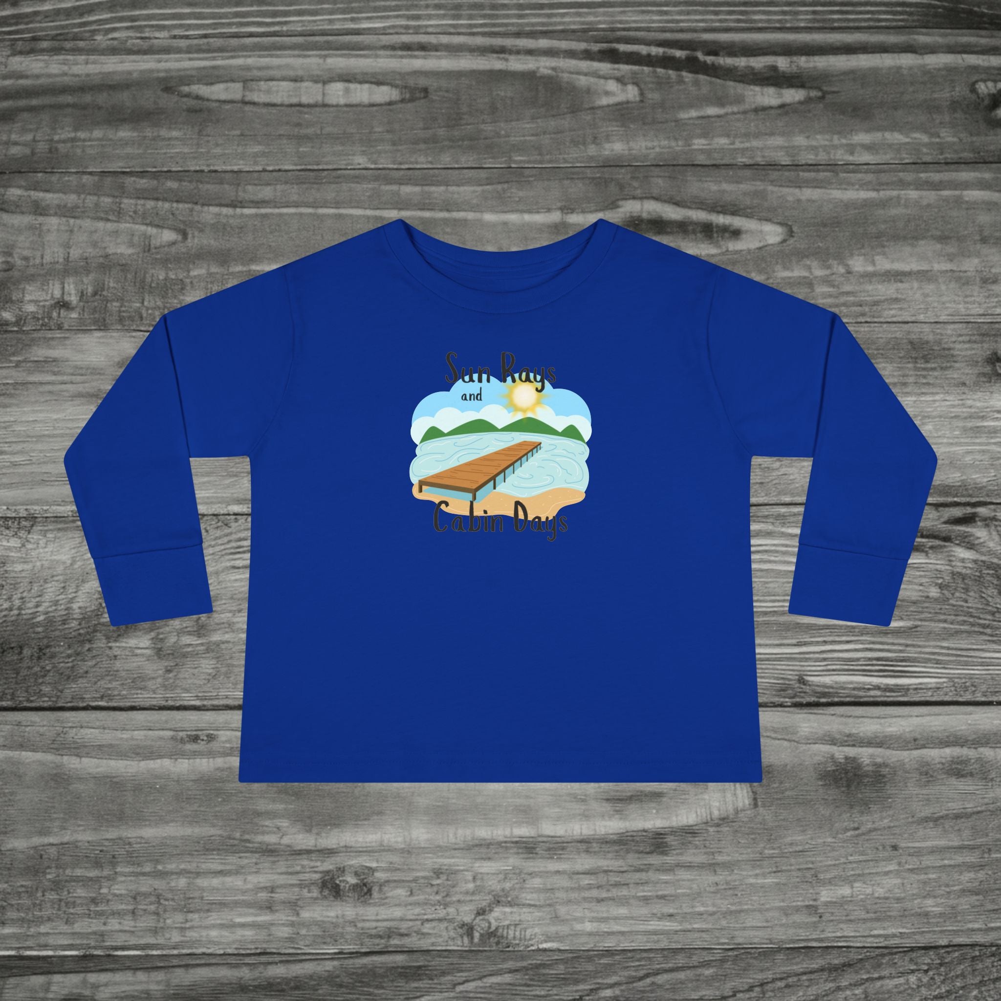 Suns Rays Cabin Days Toddler Long Sleeve Tee