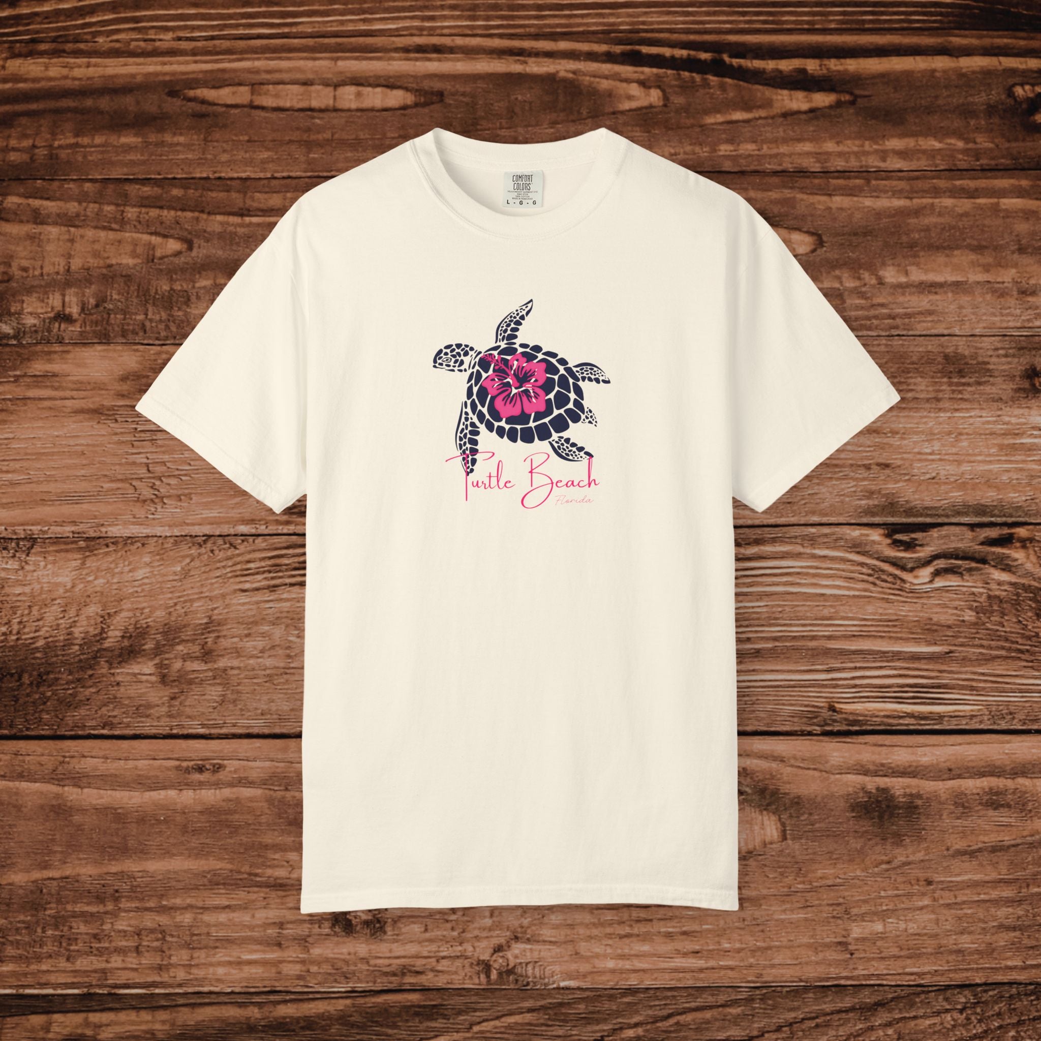 Turtle Beach Florida Shirt, Vintage Sea Turtle Tee, Coastal Aesthetic Beach Top, Florida Vacation Souvenir, Comfort Colors Unisex T-shirt