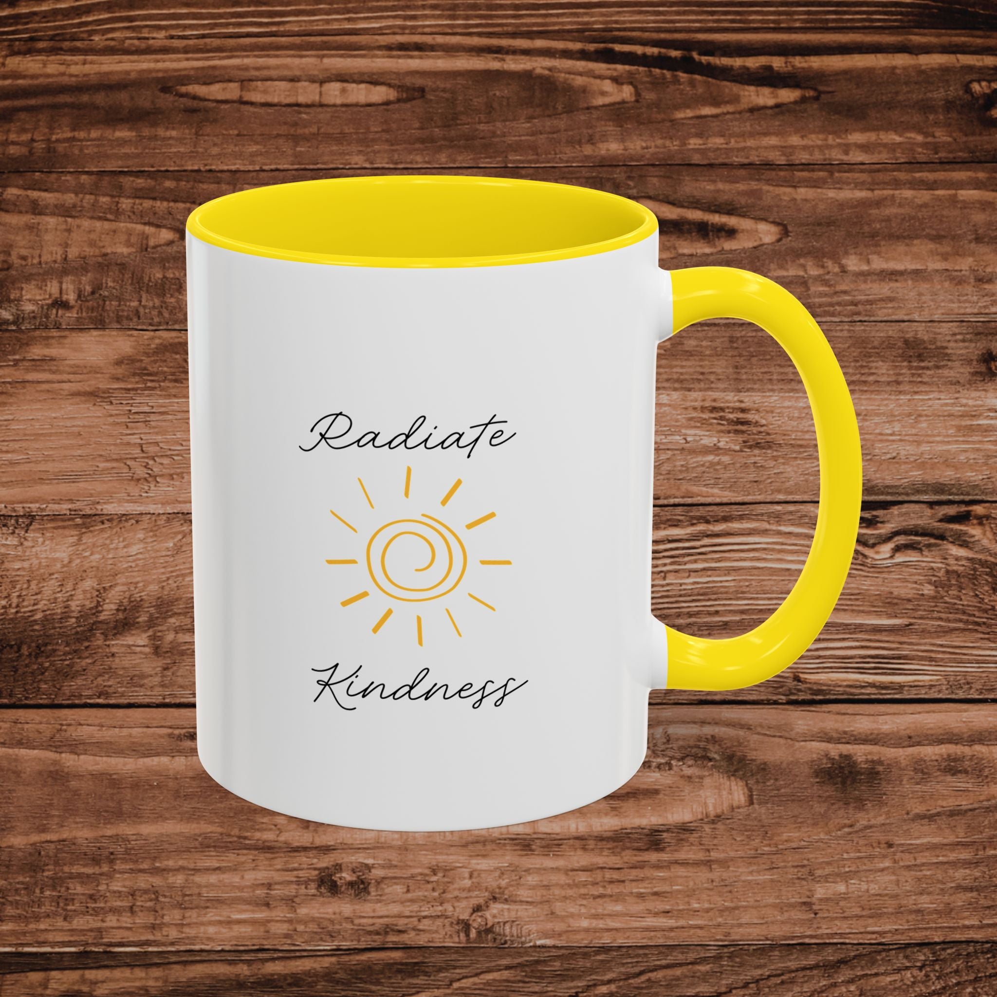 Radiate Happiness Sun Accent Coffee Mug