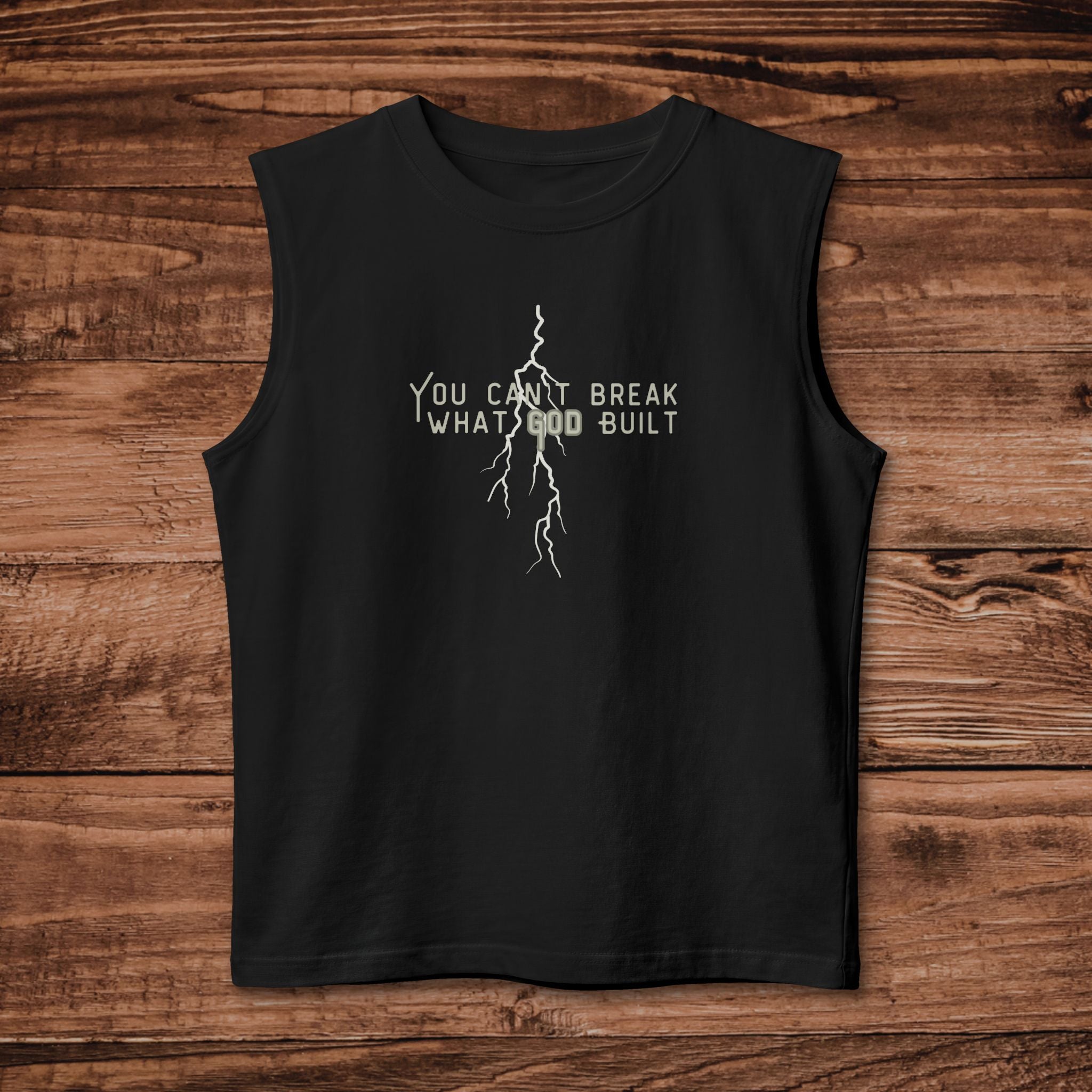 You Can't Break What God Built Tank Top, Christia Aesthetic Faith Tank Top, Minimalist Workout Gear, Faith Based Fitness