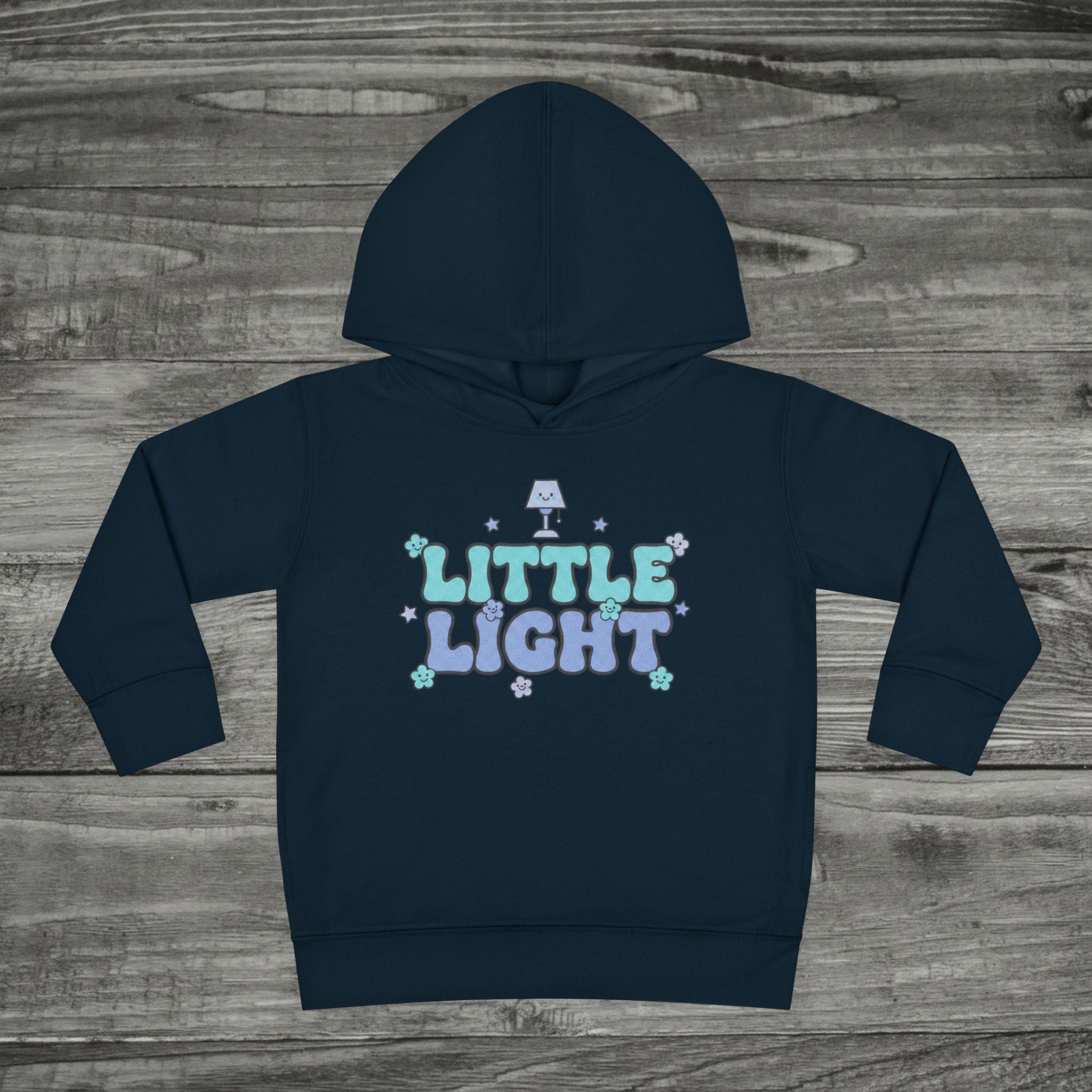 Little Light toddler hoodie Blue | kids pullover with lamp graphic