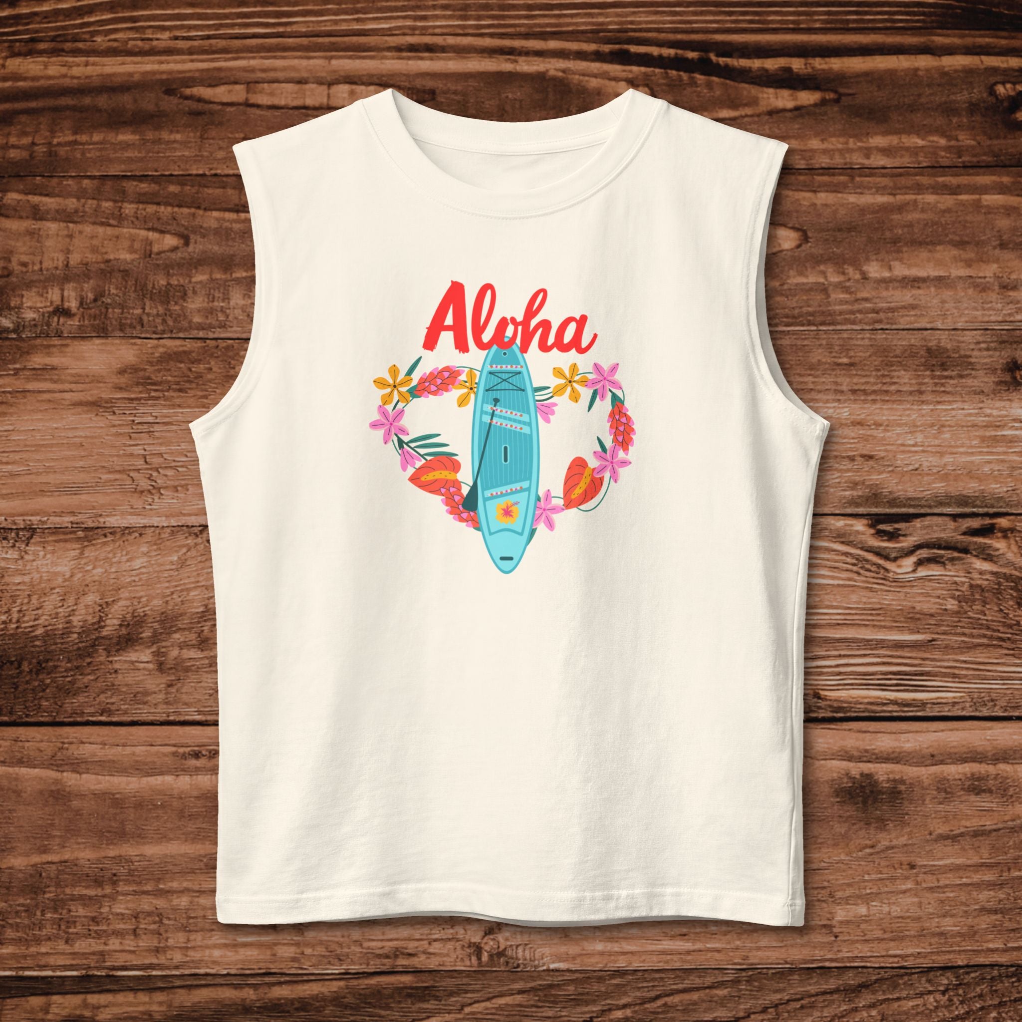 Aloha Surfboard tank top | Beach Hawaiian tee