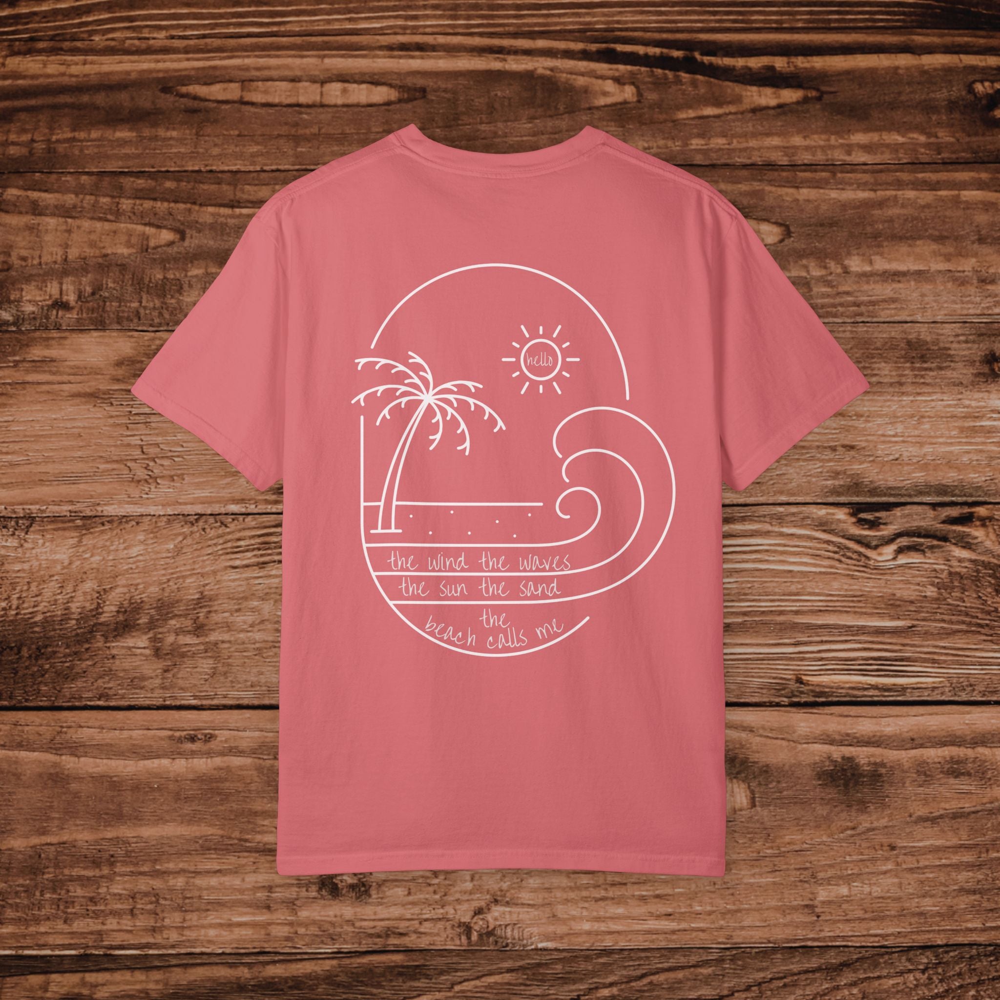 Summer Graphic Tee, The Wind The Waves The Sun The Sand T-Shirt, Minimal Aesthetic line art Beach Shirt, Oversized Coastal Beachwear