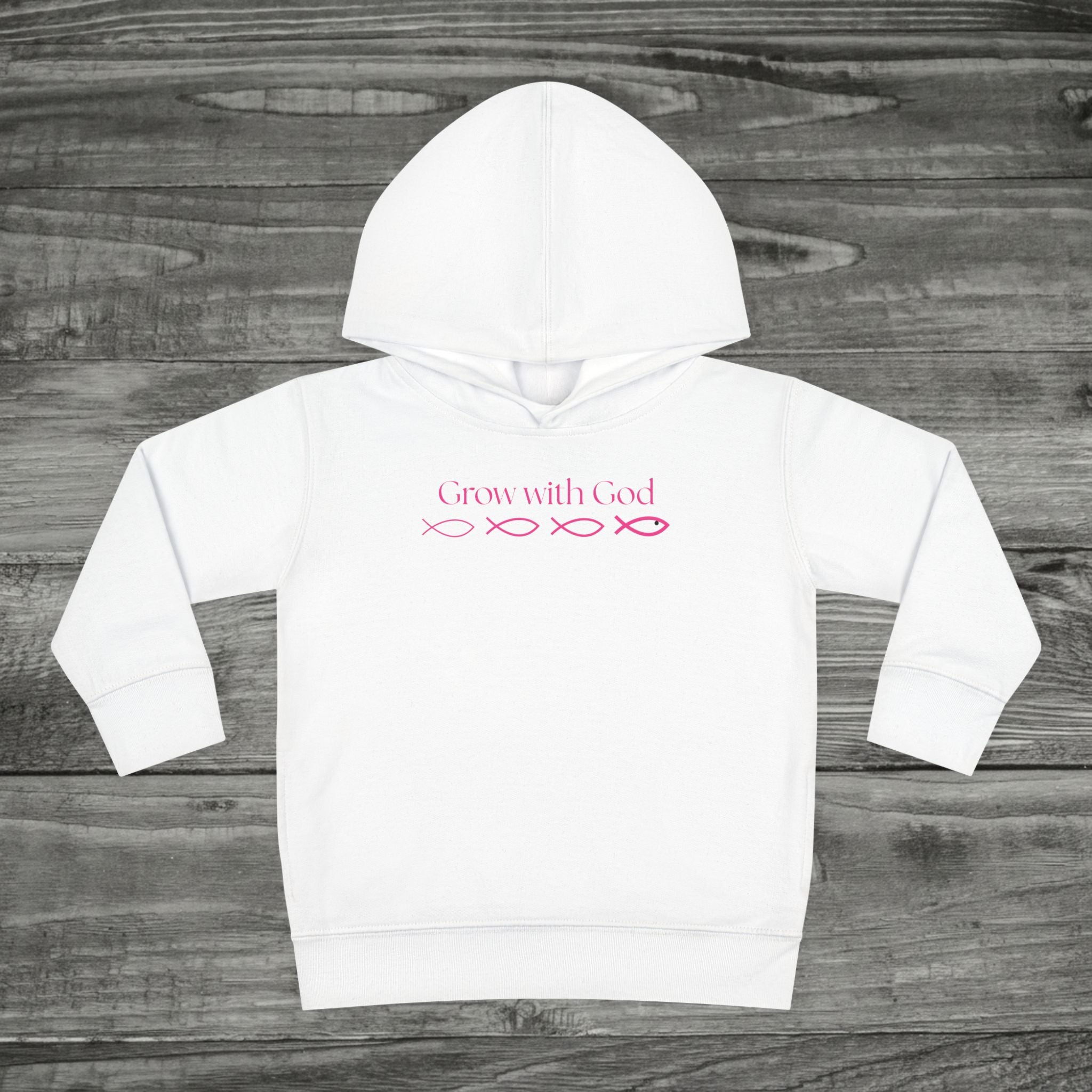 Toddler Grow With God Hoodie, Christian toddler pullover, Faith kids Sweatshirt, Sunday School, Cute Jesus Hoodie for Boys and Girls