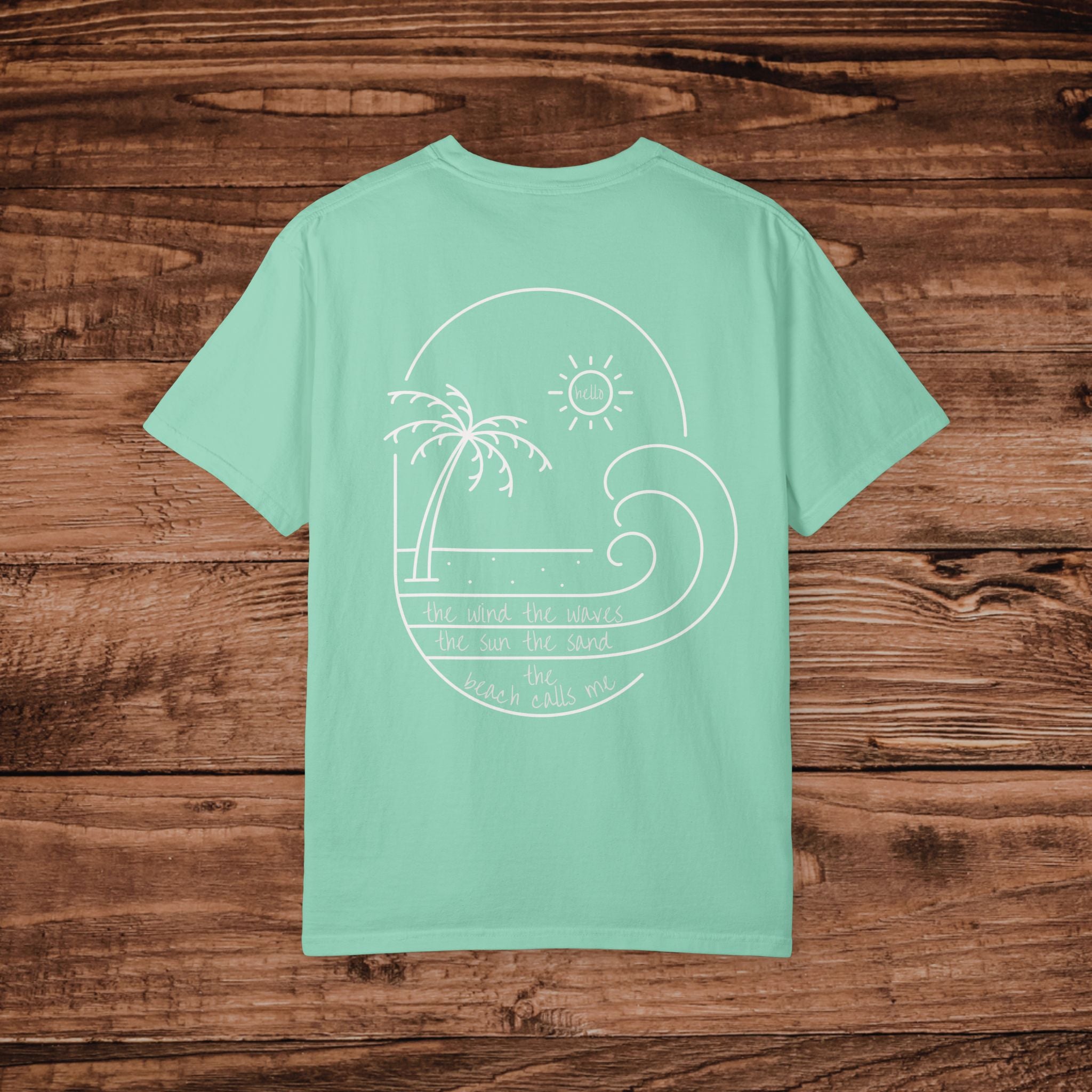 Summer Graphic Tee, The Wind The Waves The Sun The Sand T-Shirt, Minimal Aesthetic line art Beach Shirt, Oversized Coastal Beachwear
