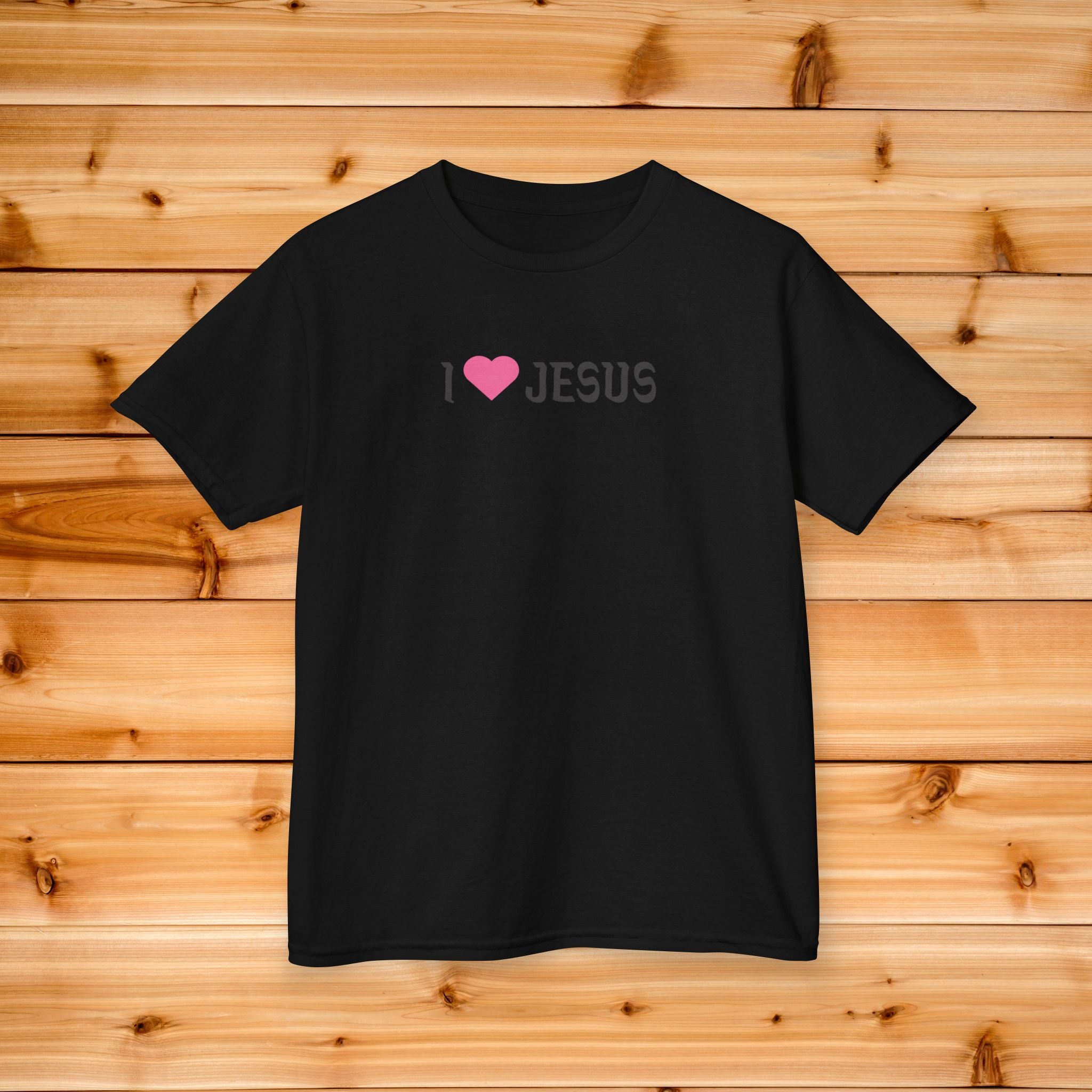 Kids I Love Jesus Kids Tee, Youth Christian Jesus Shirt, Kids summer graphic Tshirt, Faithful Kids tee, minimal graphic youth tee