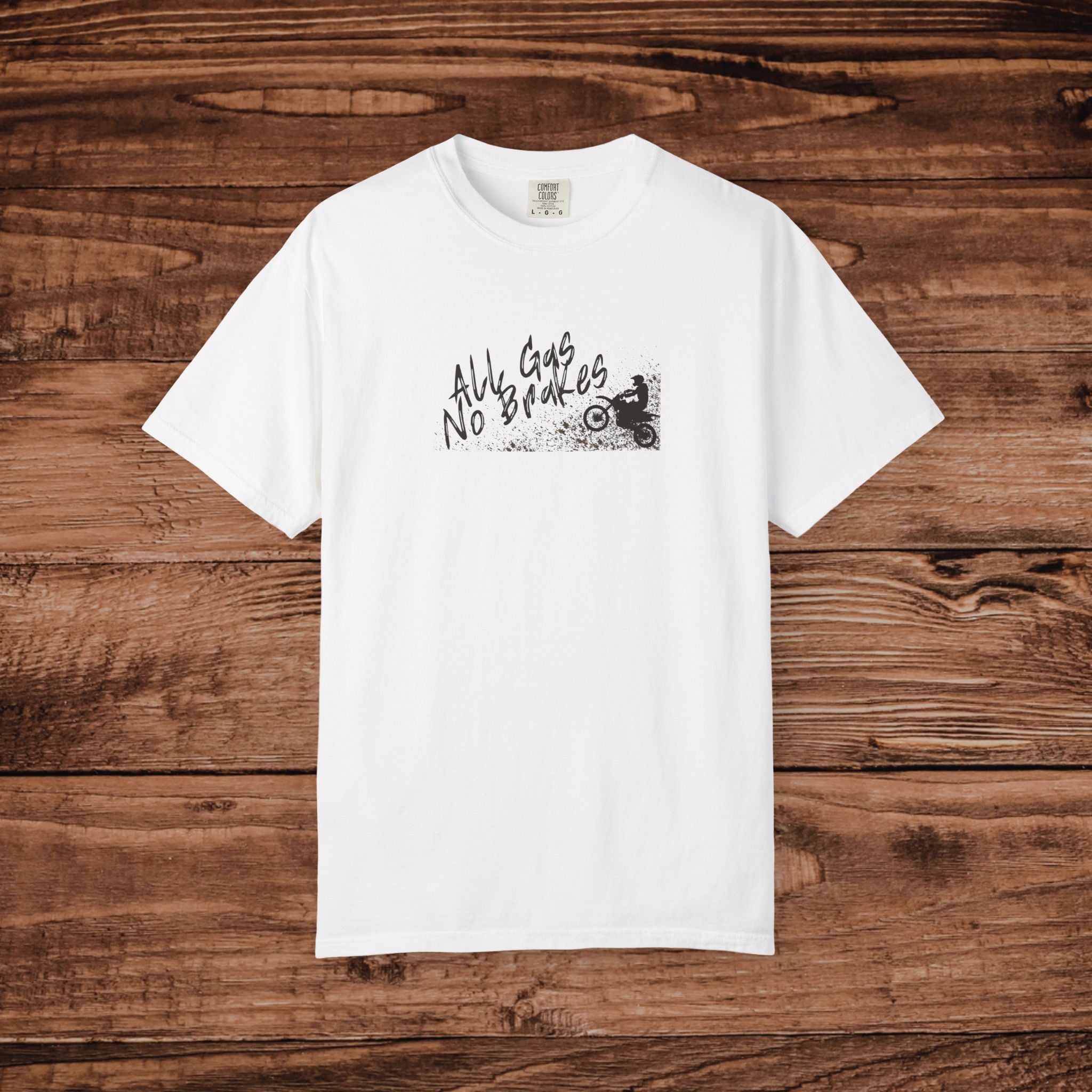 All Gas No Brakes T-Shirt, Dirt Bike Graphic Tee, Motocross Racing Shirt, Gift for Dirt Biker, Retro MX Racing Graphic Shirt