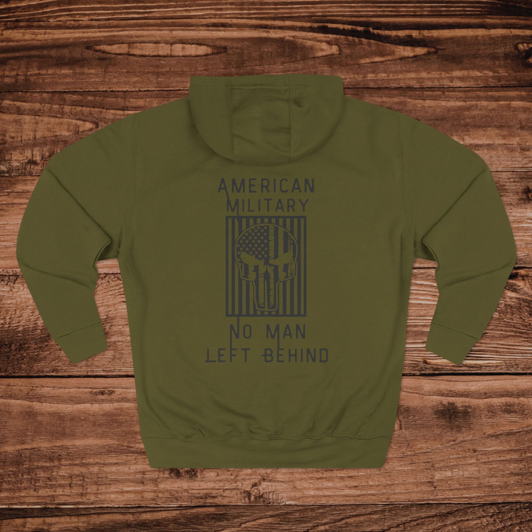No Man Left Behind Hoodie, American Military Graphic Sweatshirt, Patriotic Veteran, Tactical Style USA Pullover, Aesthetic Military Apparel