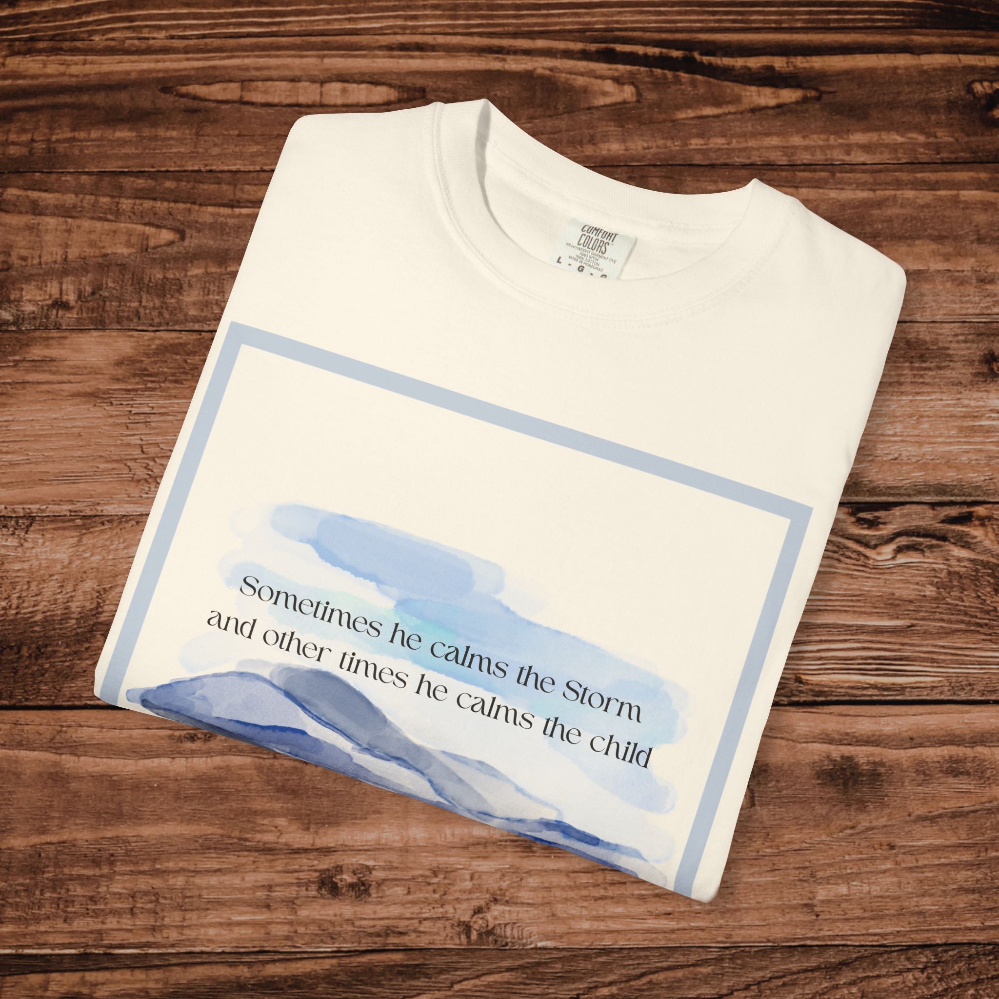 Calm the Storm watercolor T-Shirt | Inspirational quote tee