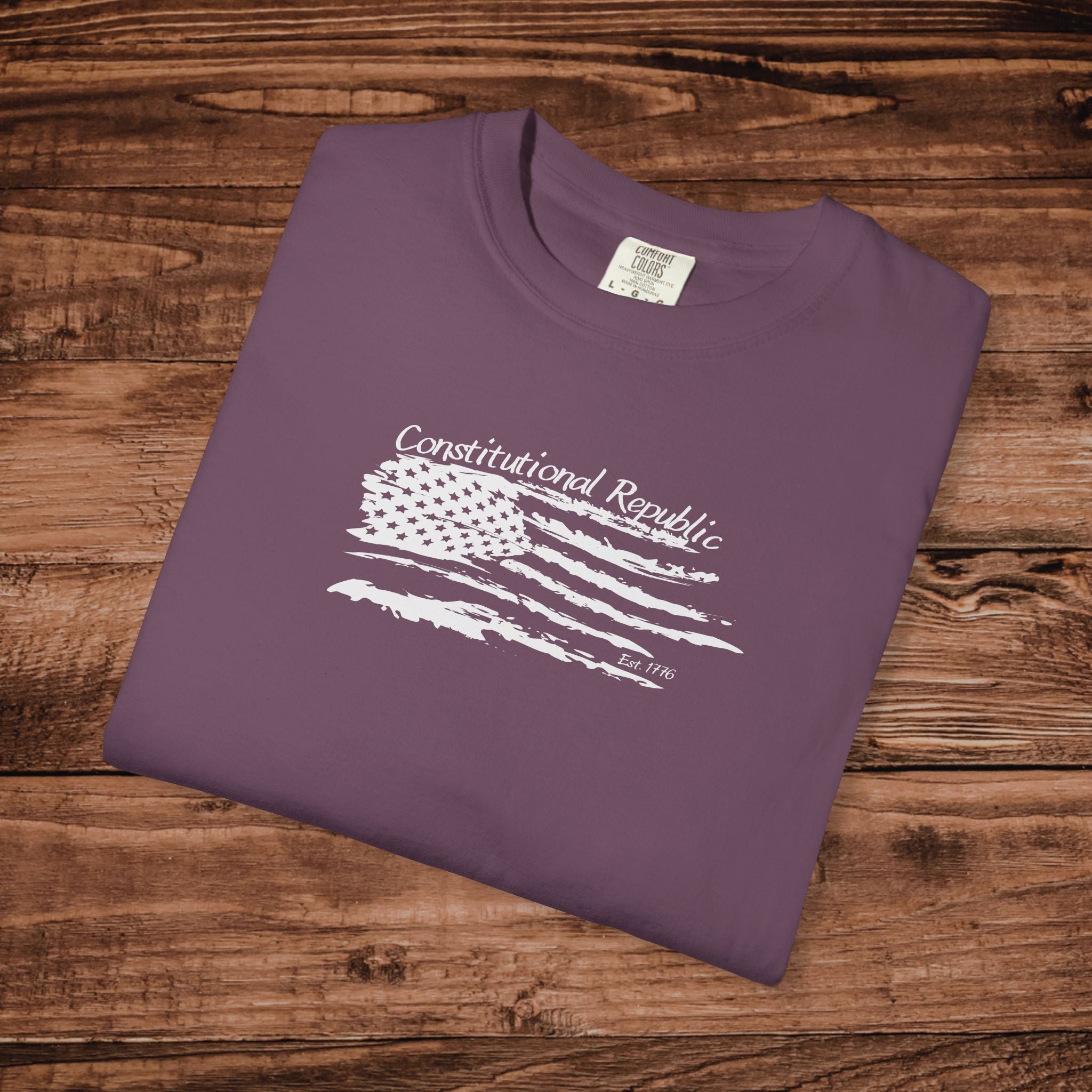 Constitutional Republic T-shirt, America 1776 Tshirt, Distressed Flag Aesthetic Tee, Patriotic Graphic Tee, Conservative Gift, USA Heritage