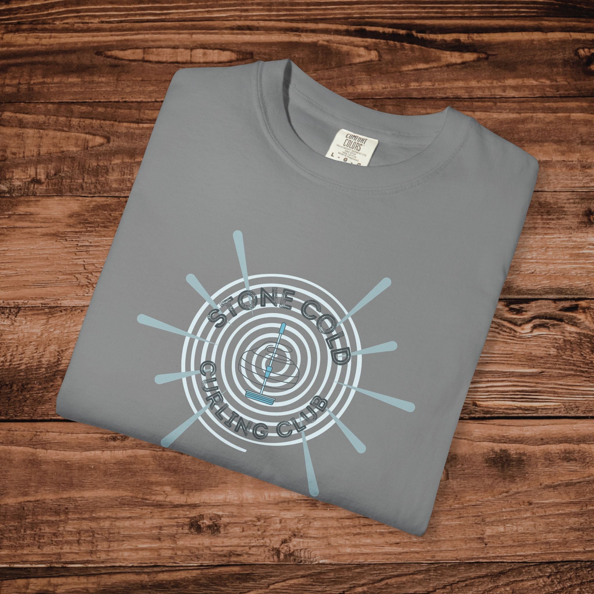 Stone Cold Curling Club Tshirt, Curling Stone Tee, Gift for Curlers, Aesthetic Curling Tshirt, Retro Rink Tee, Minimalist Curling Stone Logo