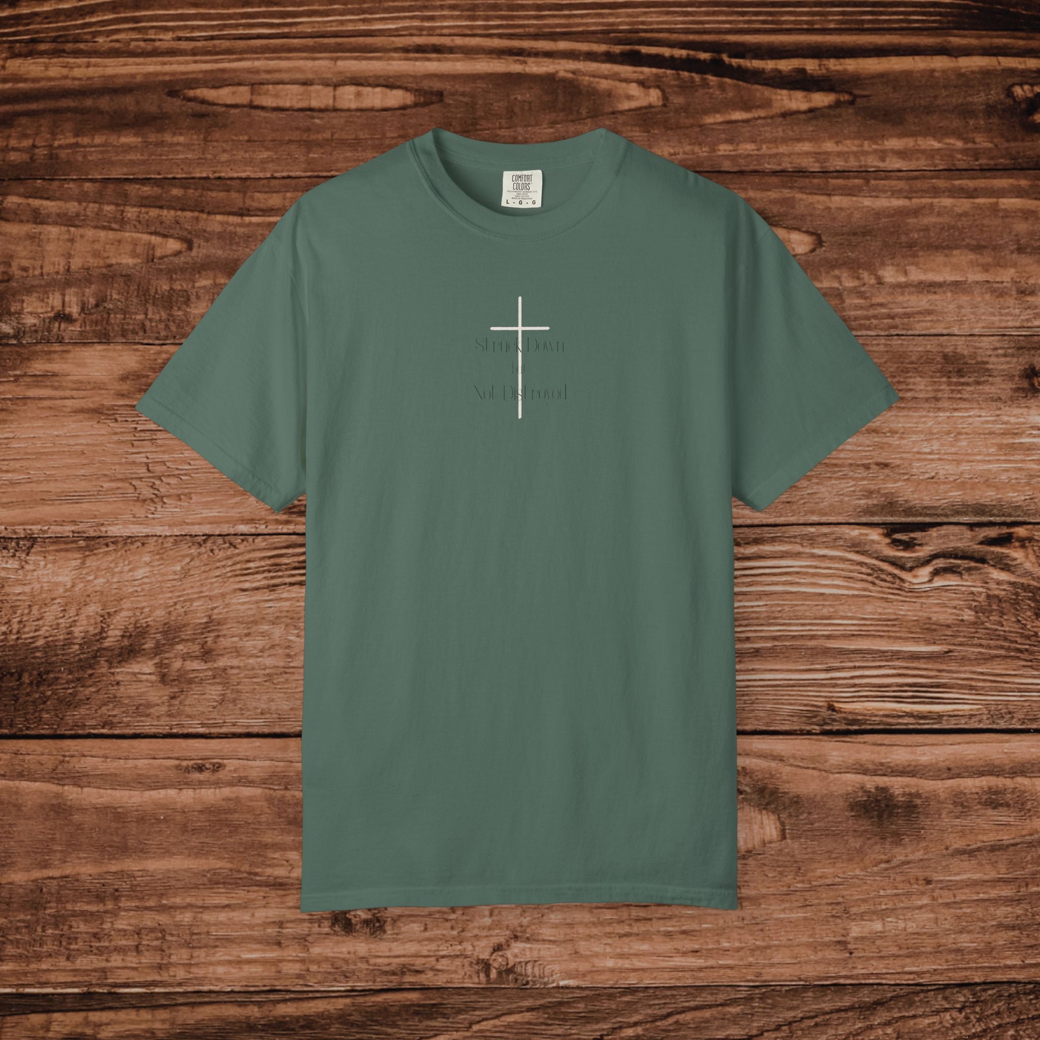 Adult T-shirt | Struck down but not destroyed Cross
