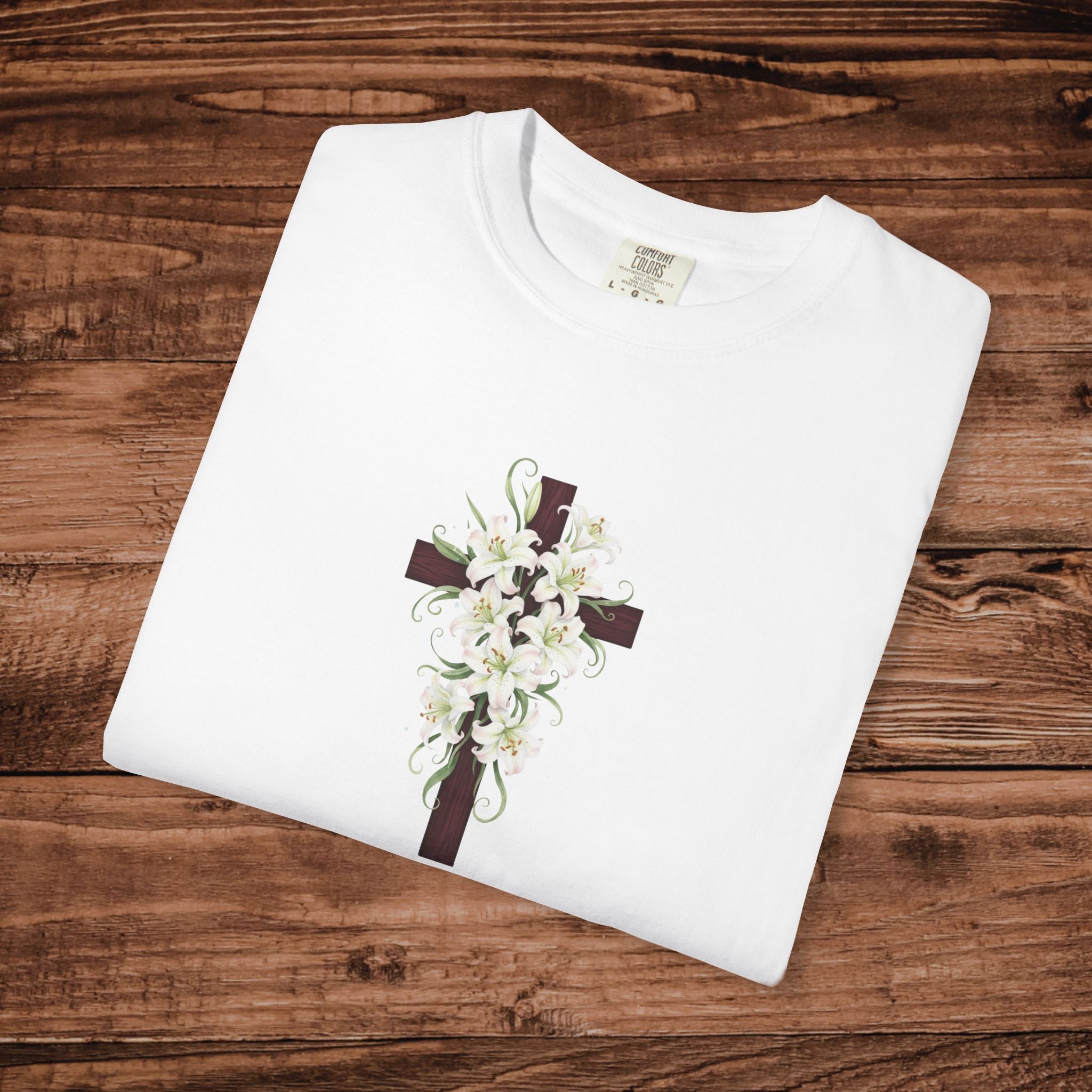 Floral Cross 'Blessed' T-shirt | Religious Christian Tee