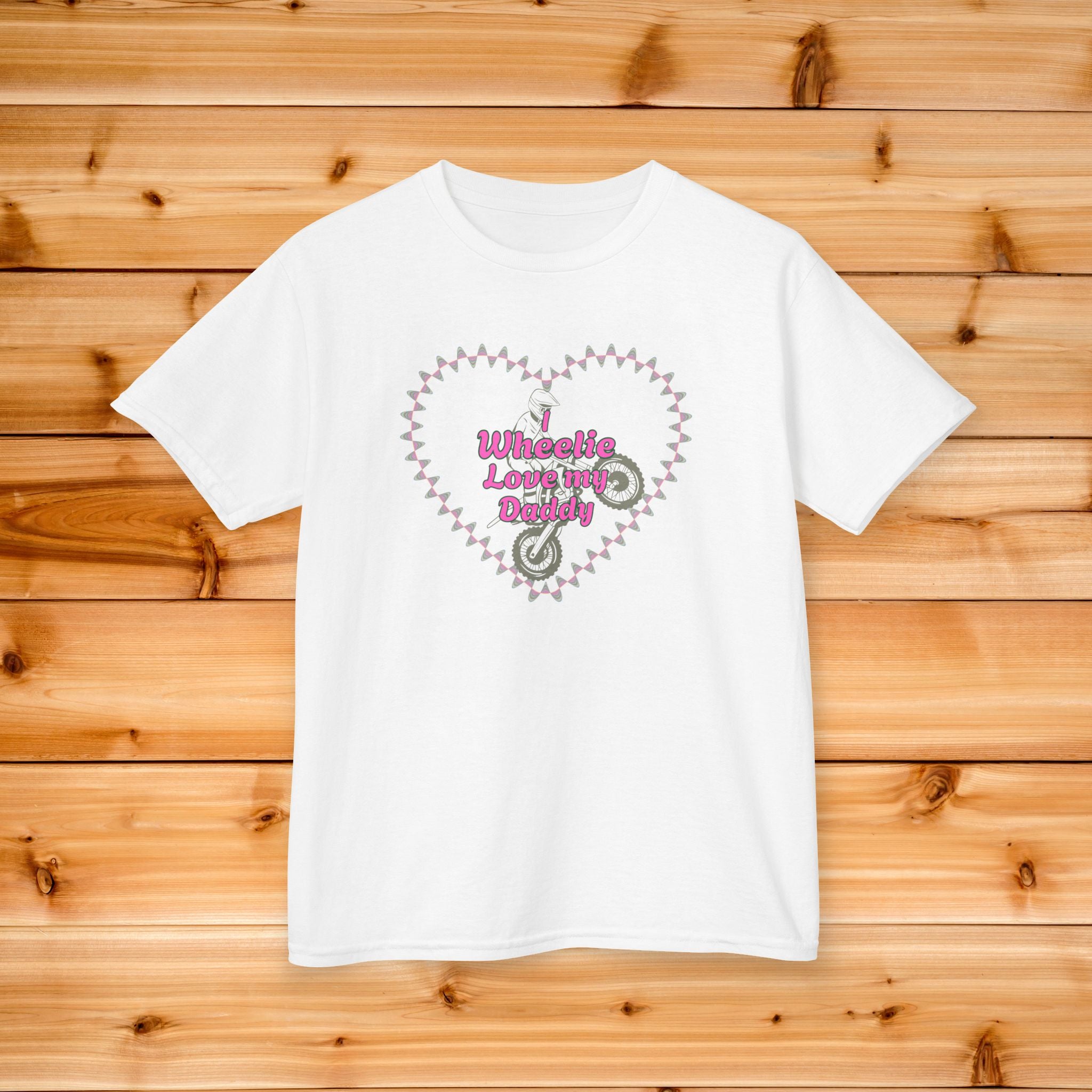 Kids Wheelie Love my Daddy Tshirt, Kids Motocross Tee, Youth Supercross tshirt