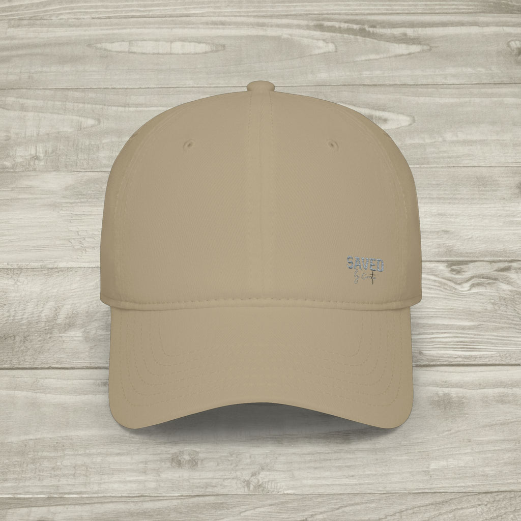 Embroidered Saved by Grace Hat, Christian Aesthetic Baseball Cap, Minimalist Faith Hat, Religious Streetwear Headwear, Embroidered Cross Cap