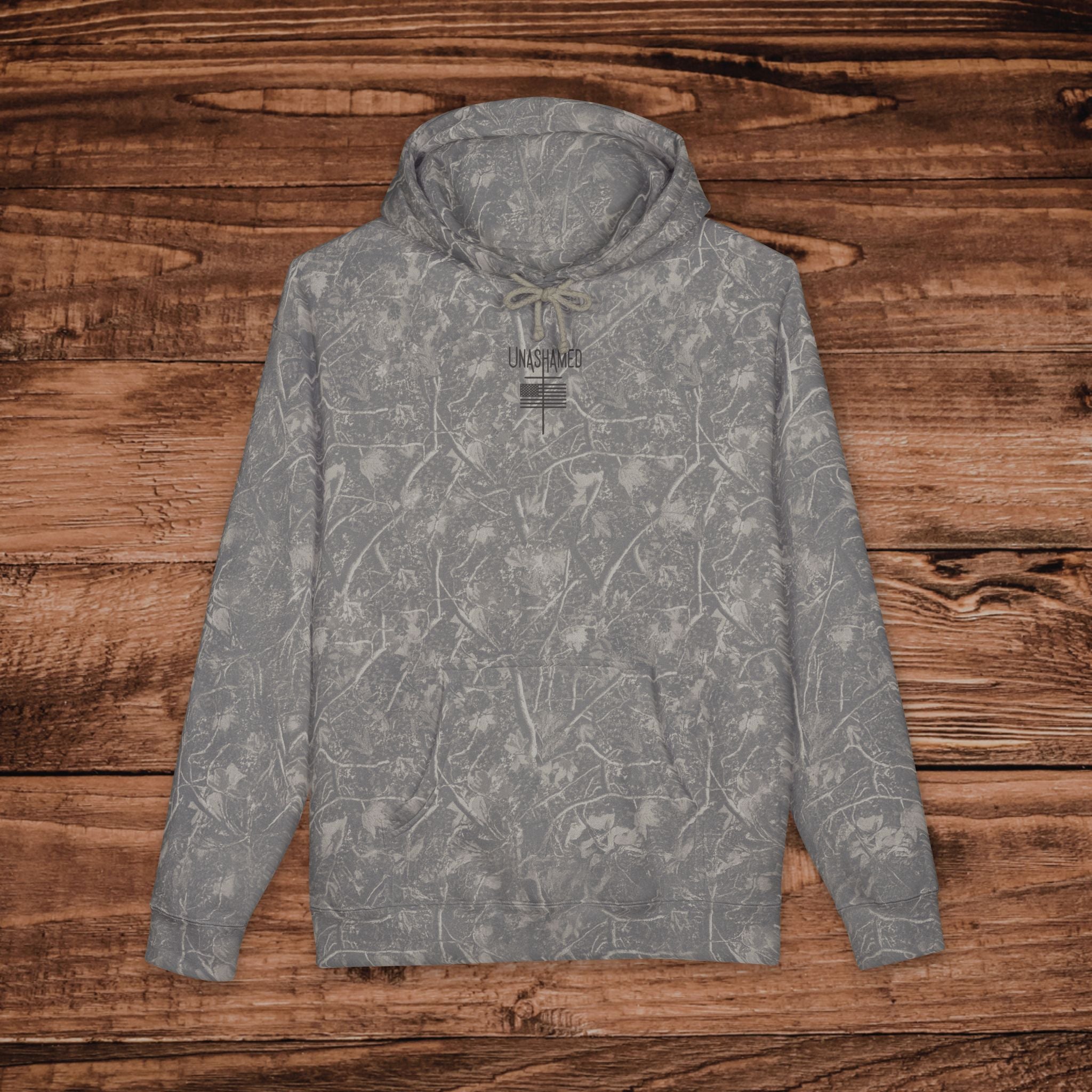 Embroidered Unashamed Camo Hoodie, Aesthetic Christian Camouflage Sweatshirt, American Faith Pullover Sweater