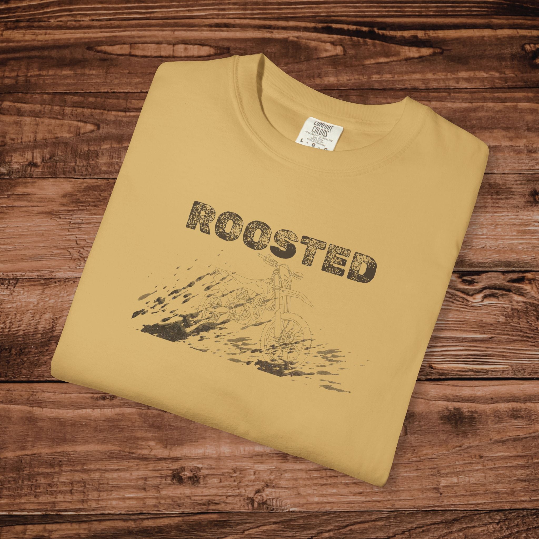 Dirt Bike T-Shirt Comfort Colors 1717, Vintage Motocross Graphic Tee, Retro Enduro Racing Shirt, Moto Life Gift, Roosted Off Road Apparel