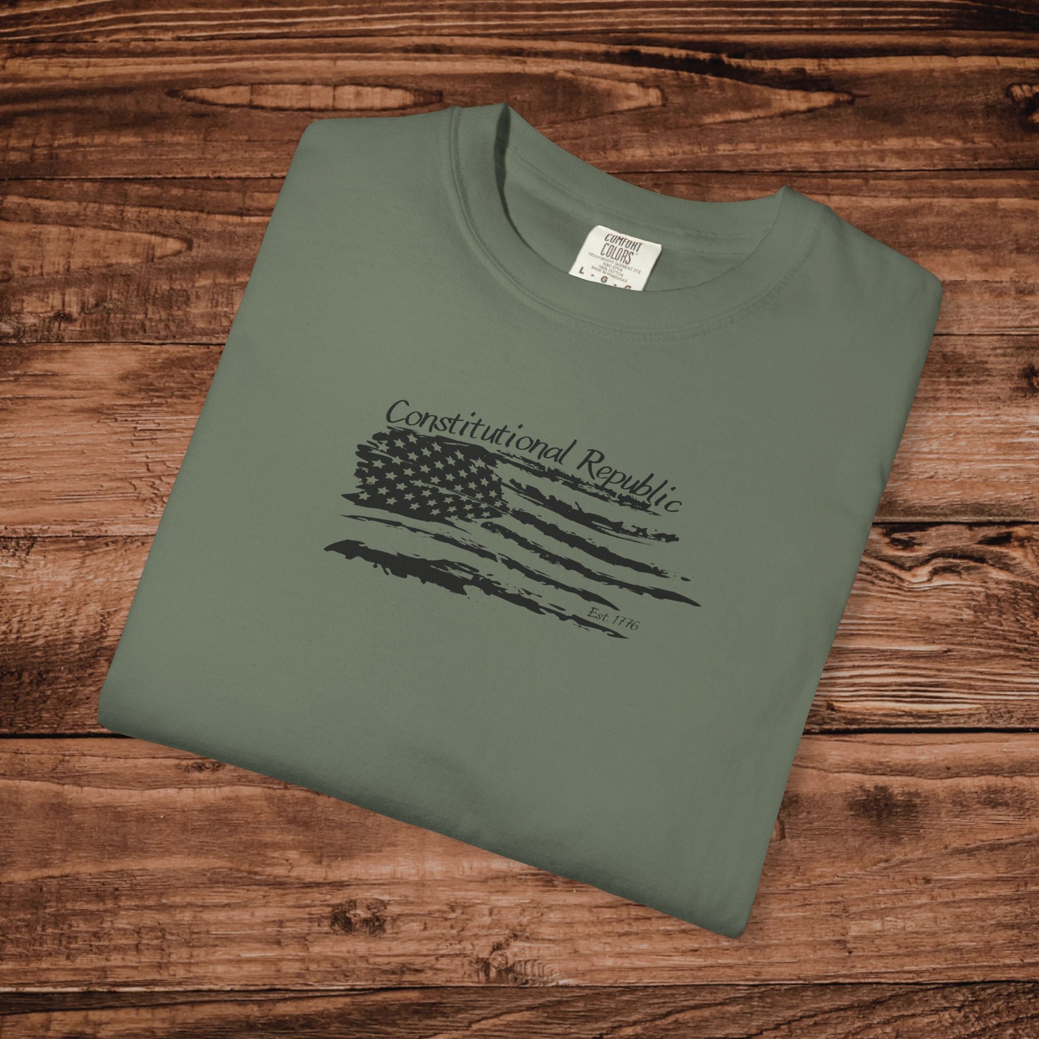 Constitutional Republic T-shirt, America 1776 Tshirt, Distressed Flag Aesthetic Tee, Patriotic Graphic Tee, Conservative Gift, USA Heritage