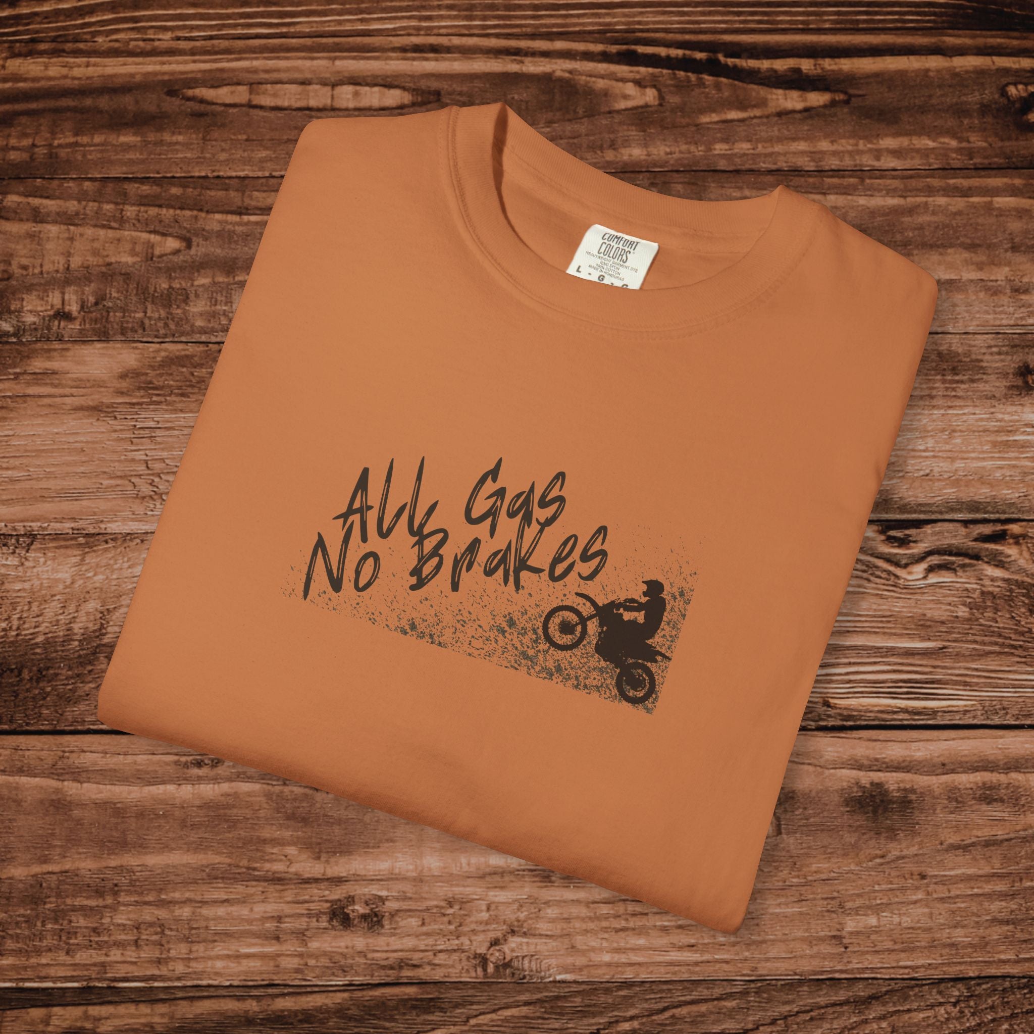 All Gas No Brakes T-Shirt, Dirt Bike Graphic Tee, Motocross Racing Shirt, Gift for Dirt Biker, Retro MX Racing Graphic Shirt