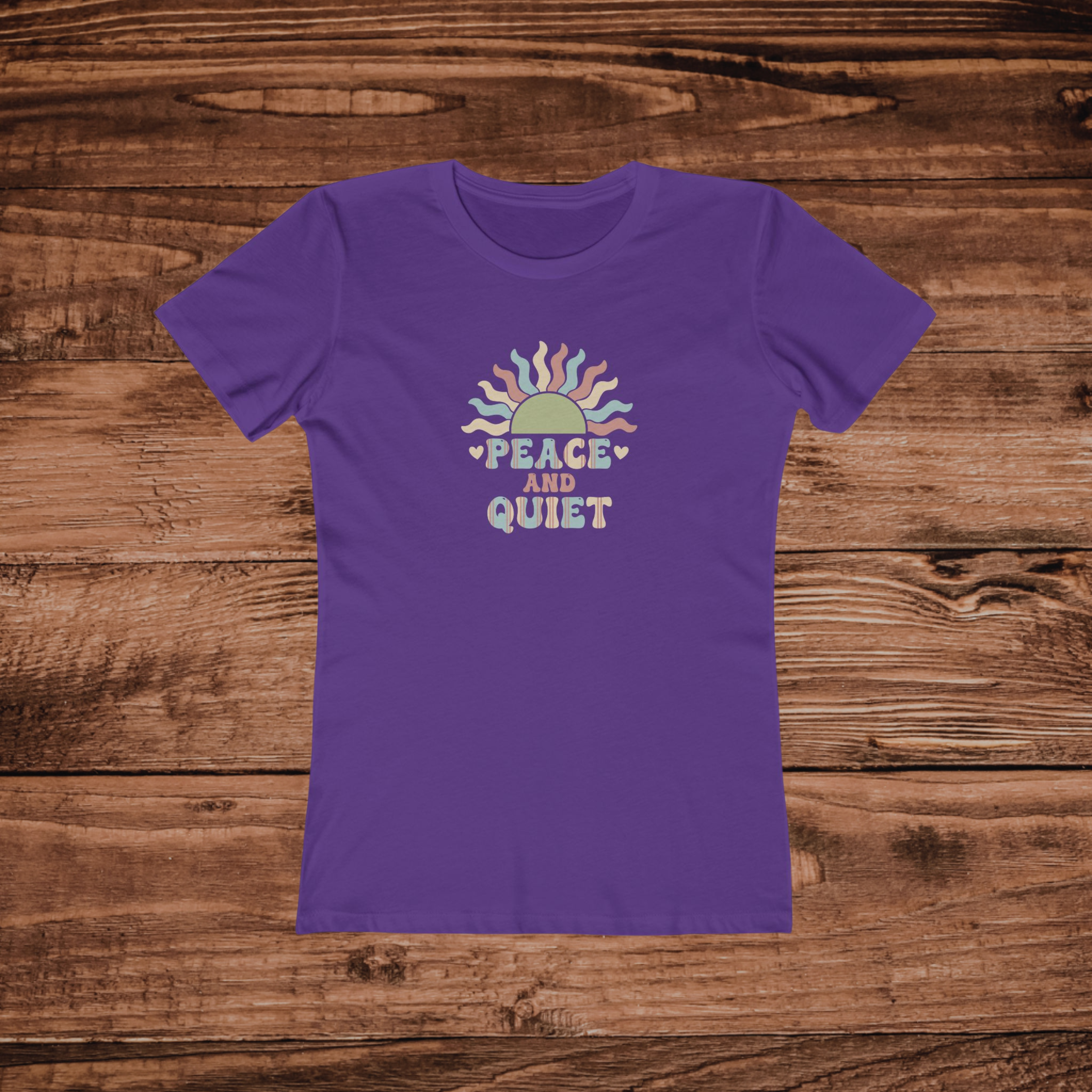 Peace and Quiet Sunburst T-Shirt | Retro Vibes, Graphic Tee