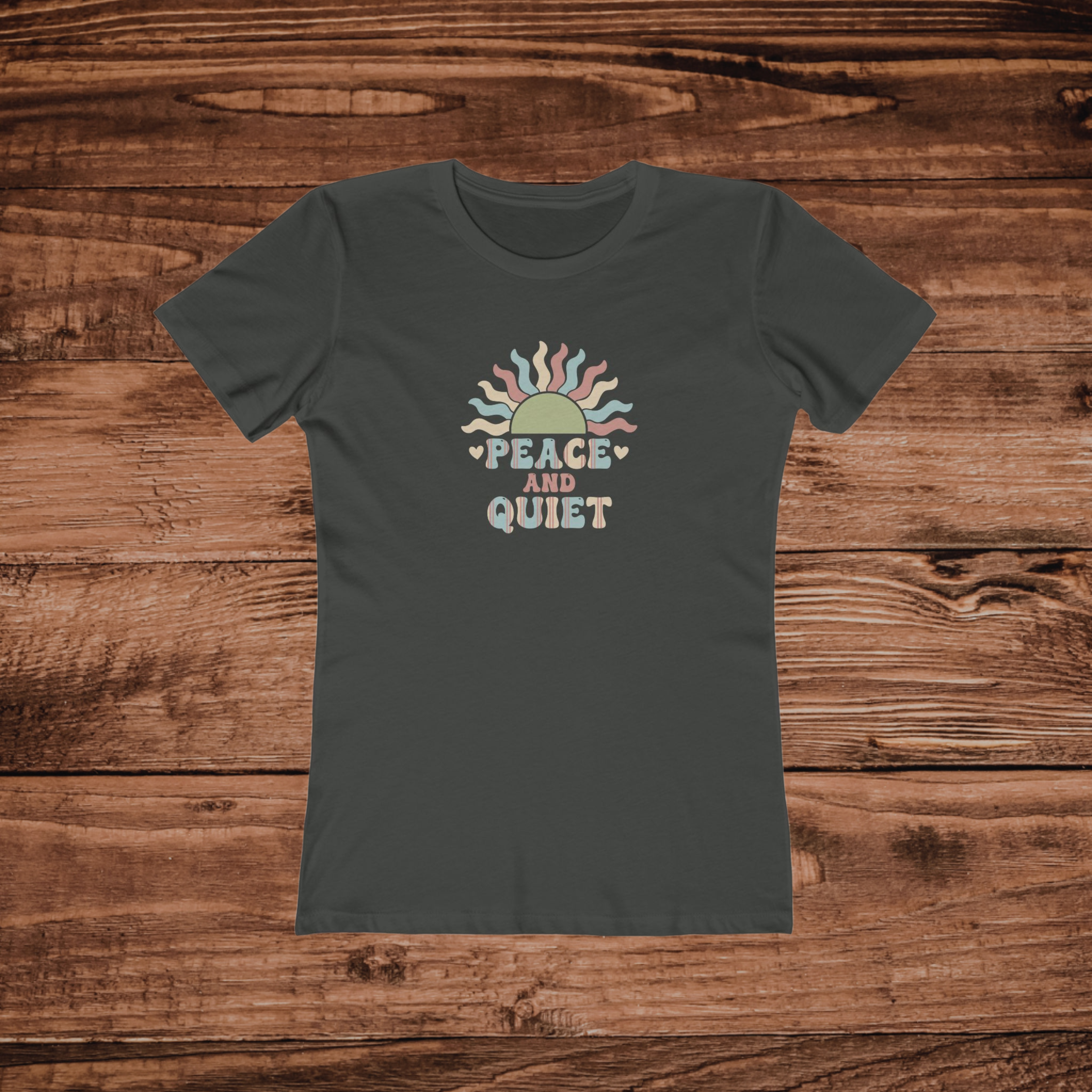 Peace and Quiet Sunburst T-Shirt | Retro Vibes, Graphic Tee