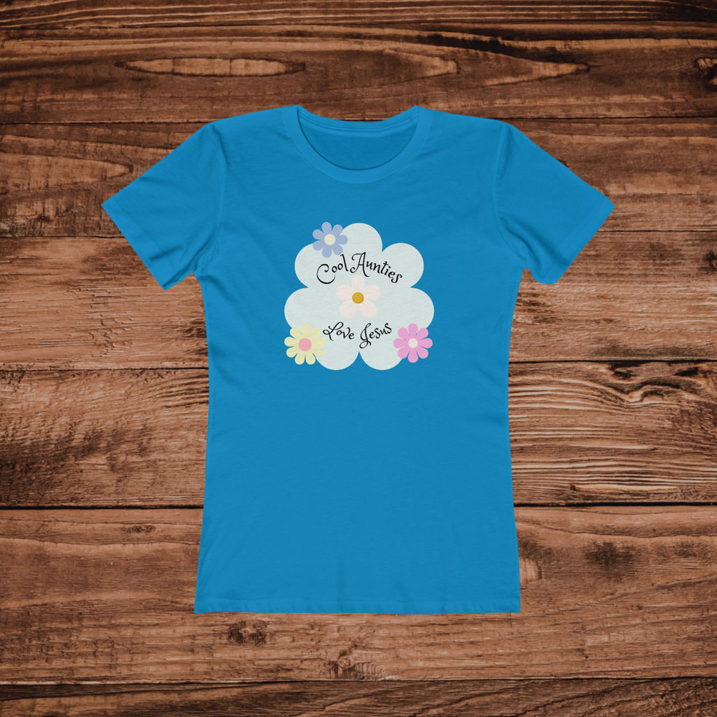 Cool Aunties love Jesus Womens Boyfriend T-Shirt