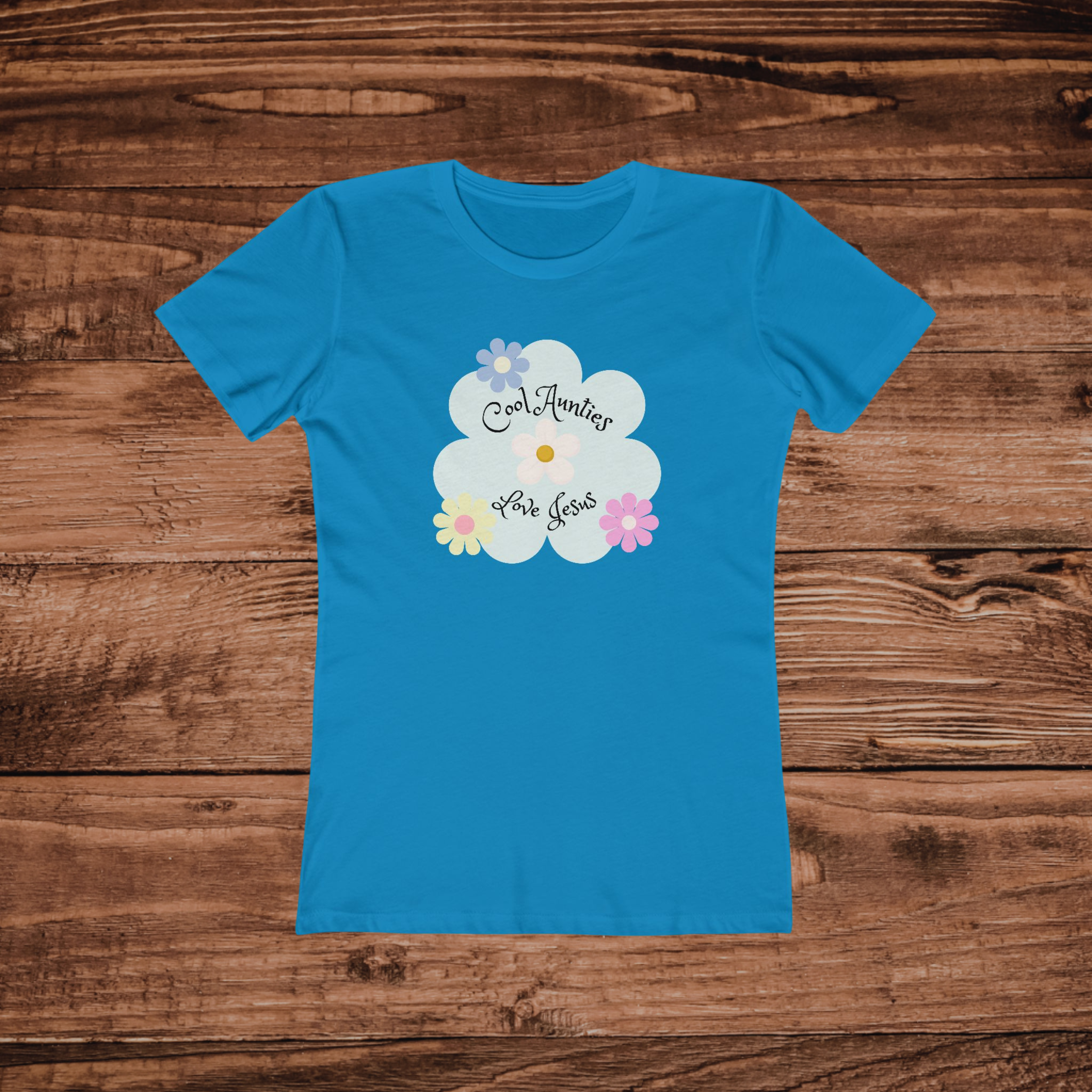 Cool Aunties love Jesus Womens Boyfriend T-Shirt