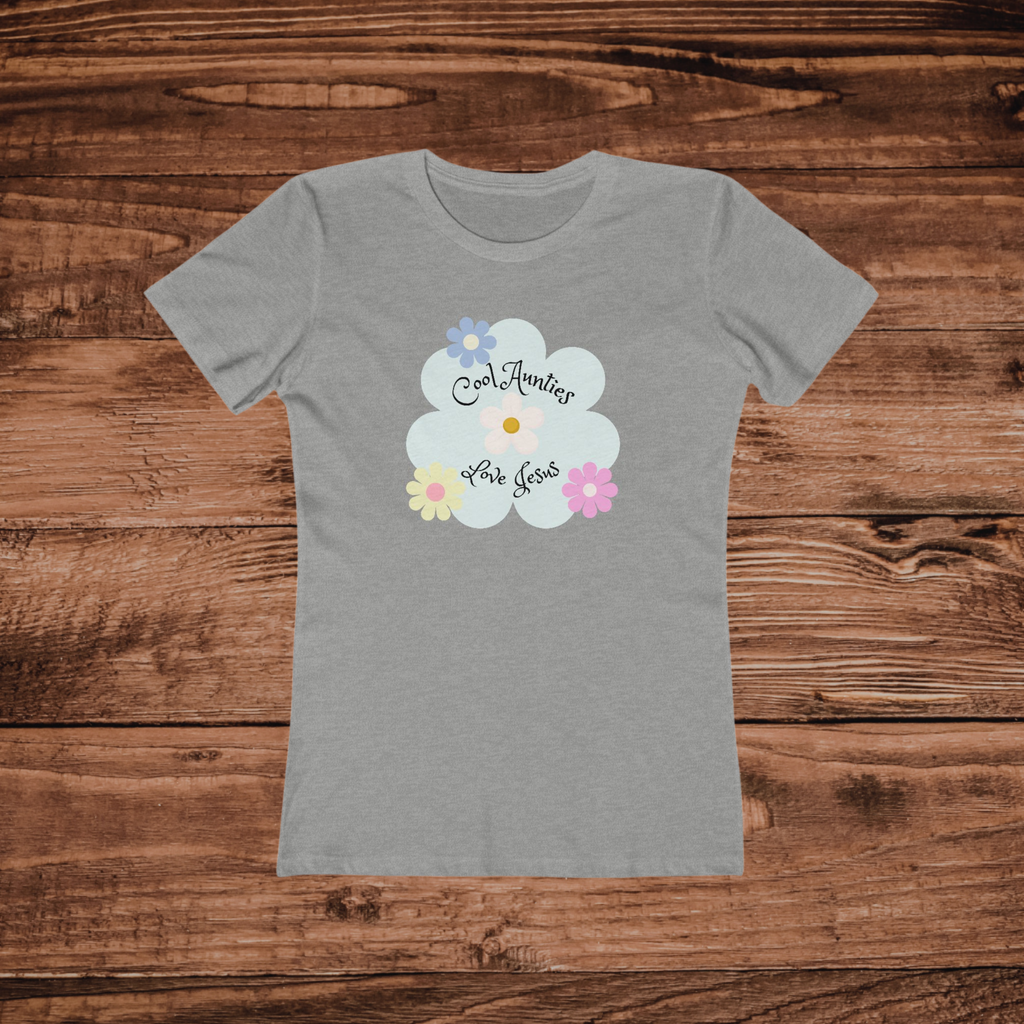 Cool Aunties love Jesus Womens Boyfriend T-Shirt