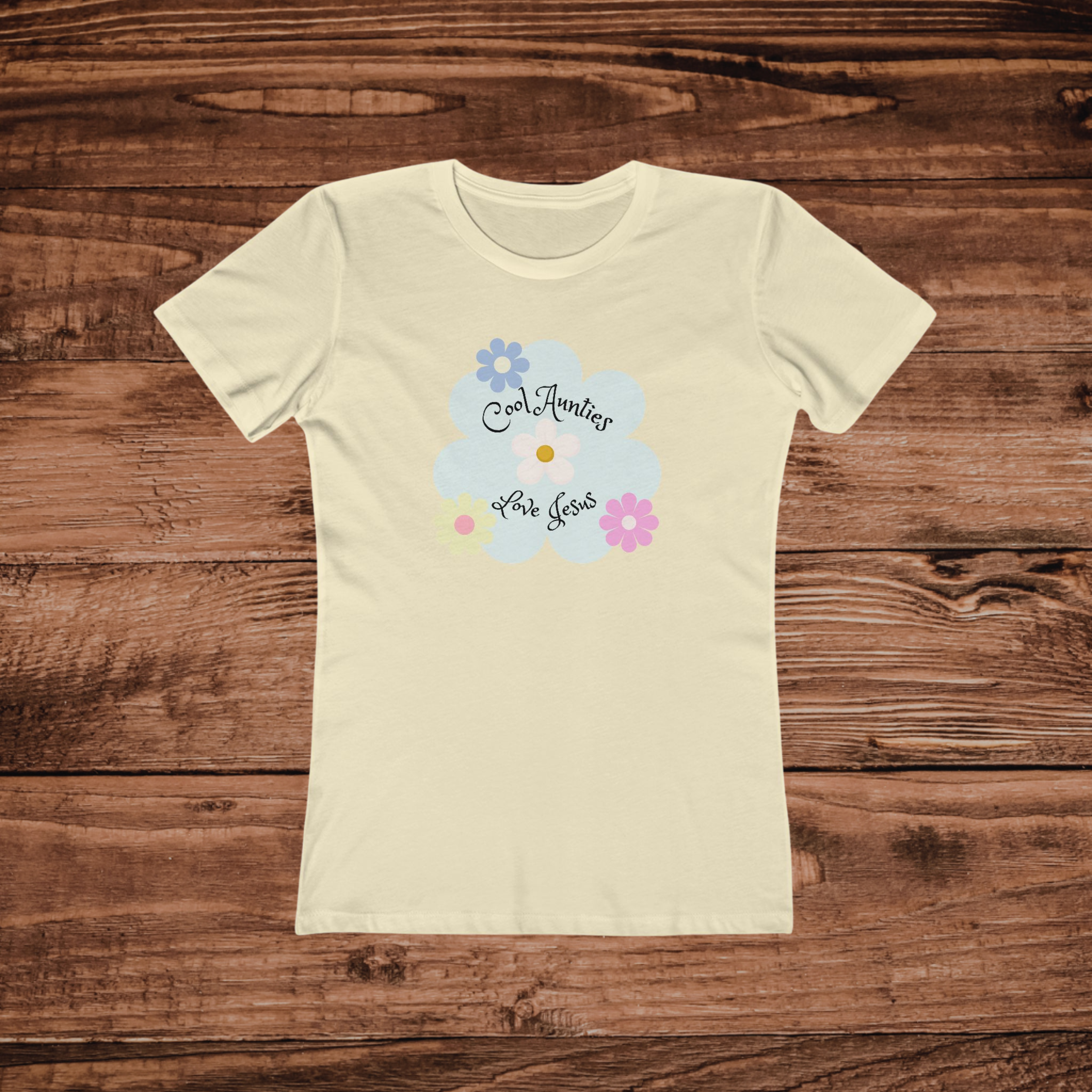 Cool Aunties love Jesus Womens Boyfriend T-Shirt