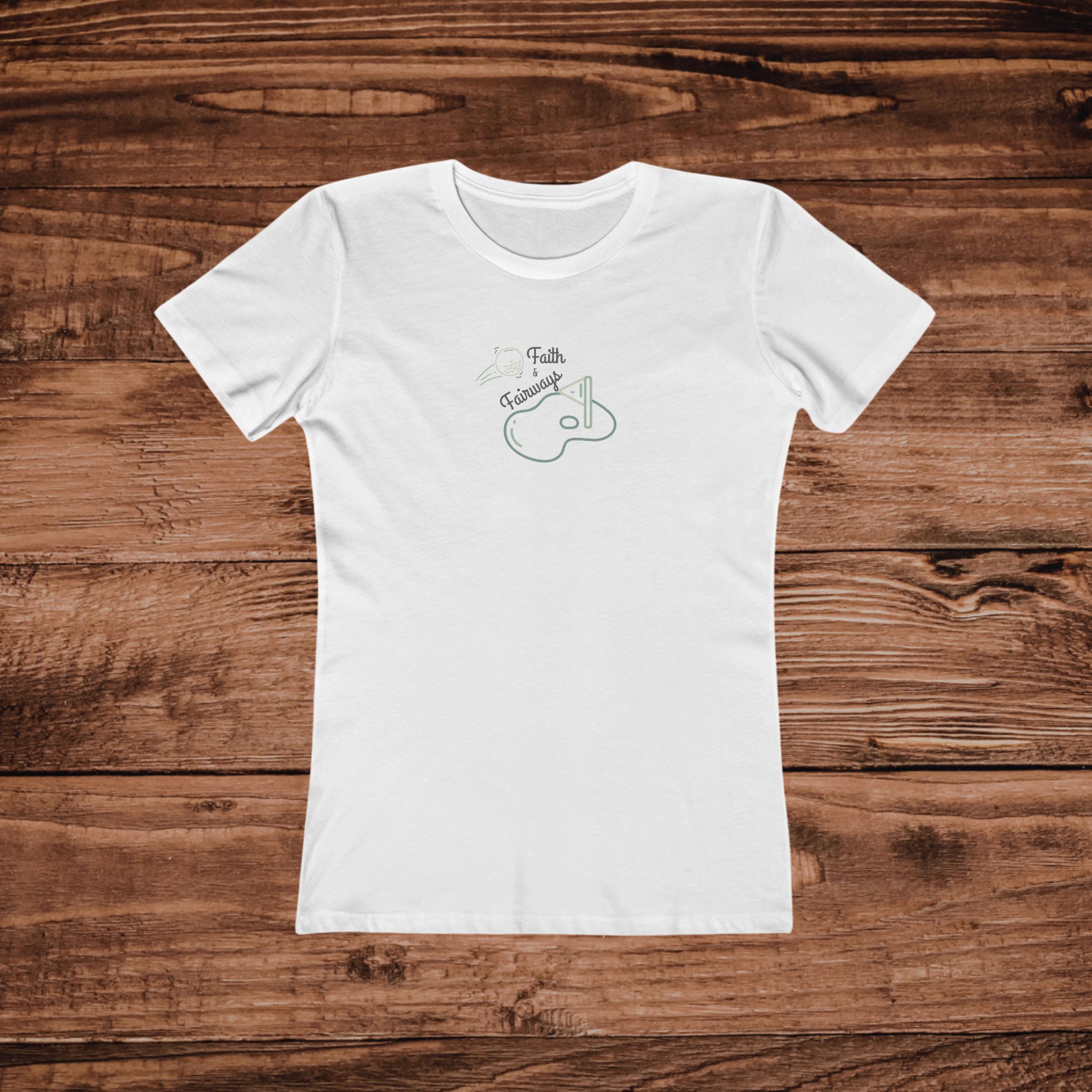Womens Golf Tshirt | Minimal Faith Aesthetic Golf Design | Lightweight Boyfriend Cut Summer tee | Womens Juniors