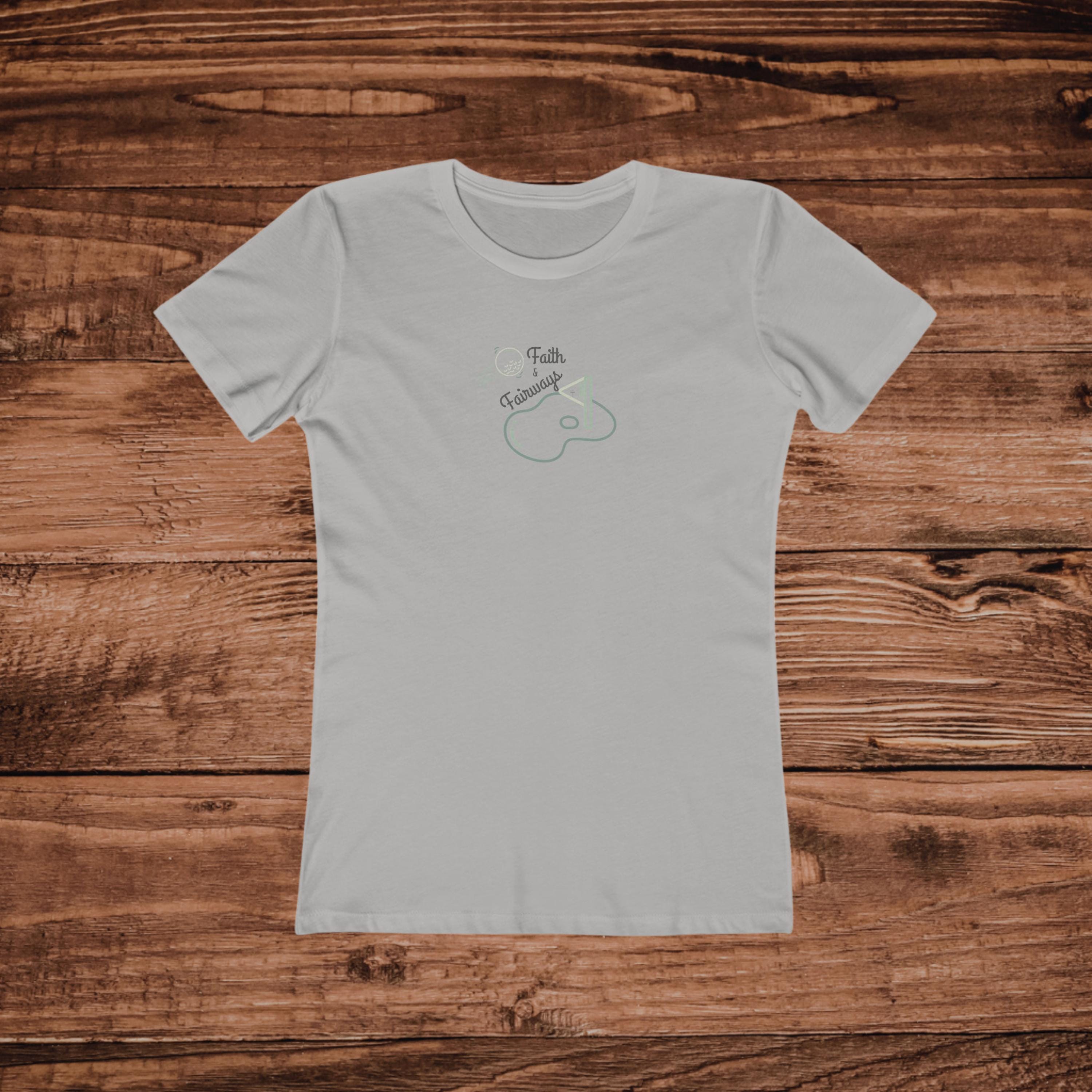 Womens Golf Tshirt | Minimal Faith Aesthetic Golf Design | Lightweight Boyfriend Cut Summer tee | Womens Juniors