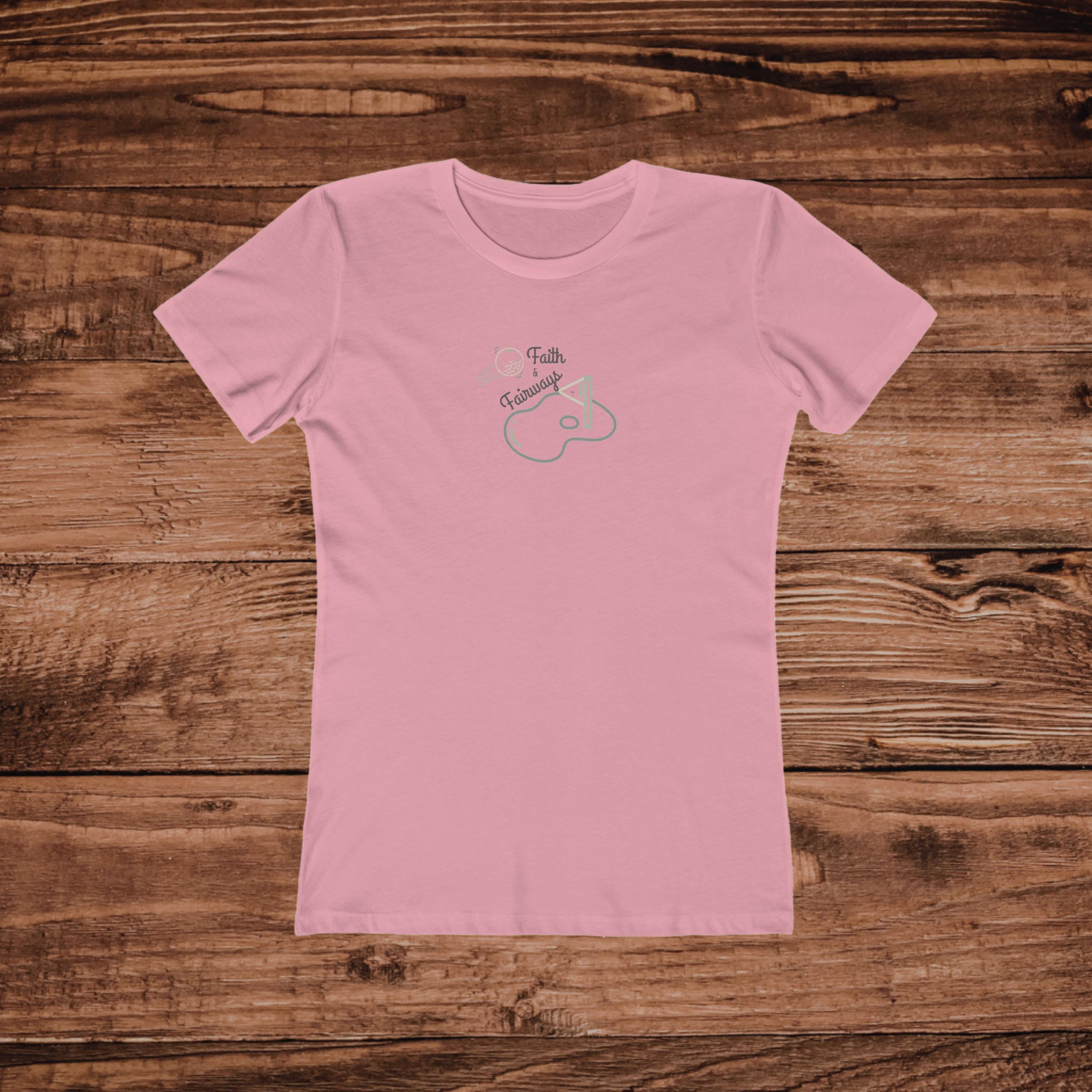 Womens Golf Tshirt | Minimal Faith Aesthetic Golf Design | Lightweight Boyfriend Cut Summer tee | Womens Juniors