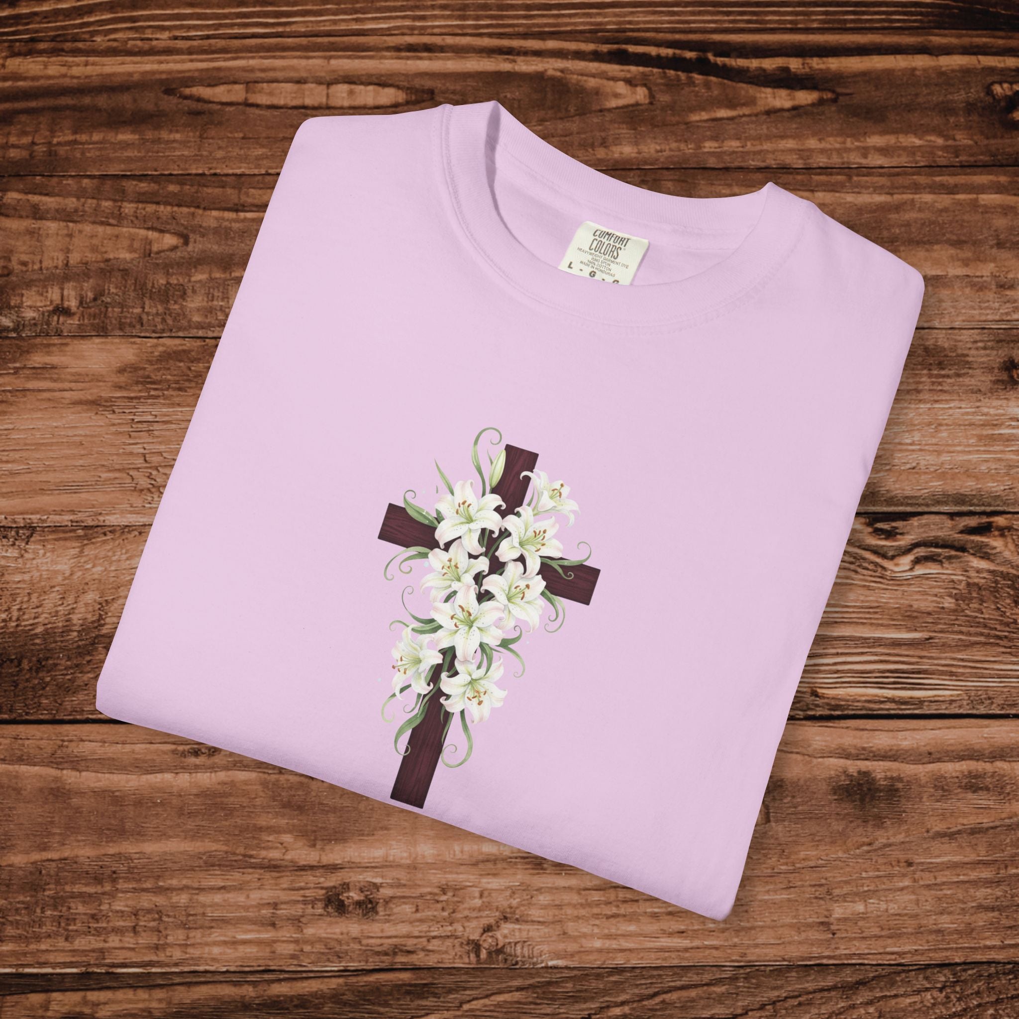 Floral Cross 'Blessed' T-shirt | Religious Christian Tee