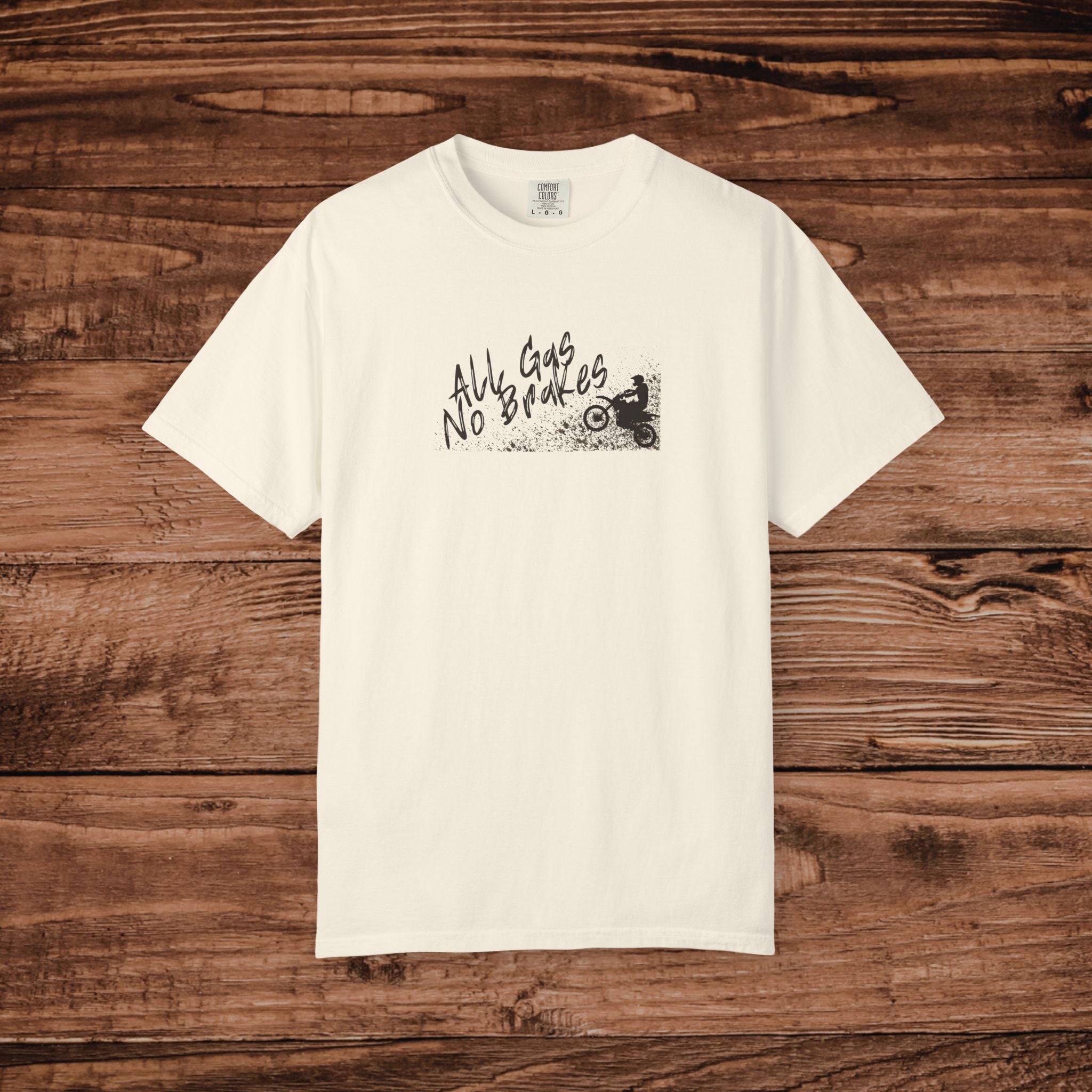 All Gas No Brakes T-Shirt, Dirt Bike Graphic Tee, Motocross Racing Shirt, Gift for Dirt Biker, Retro MX Racing Graphic Shirt