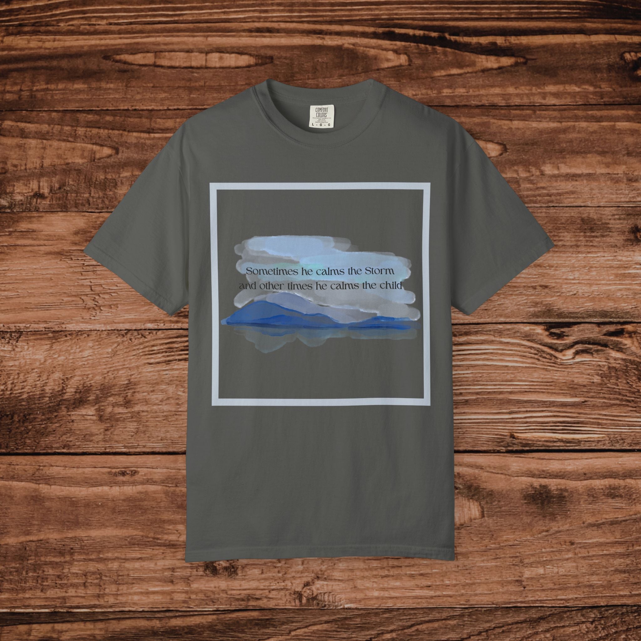 Calm the Storm watercolor T-Shirt | Inspirational quote tee
