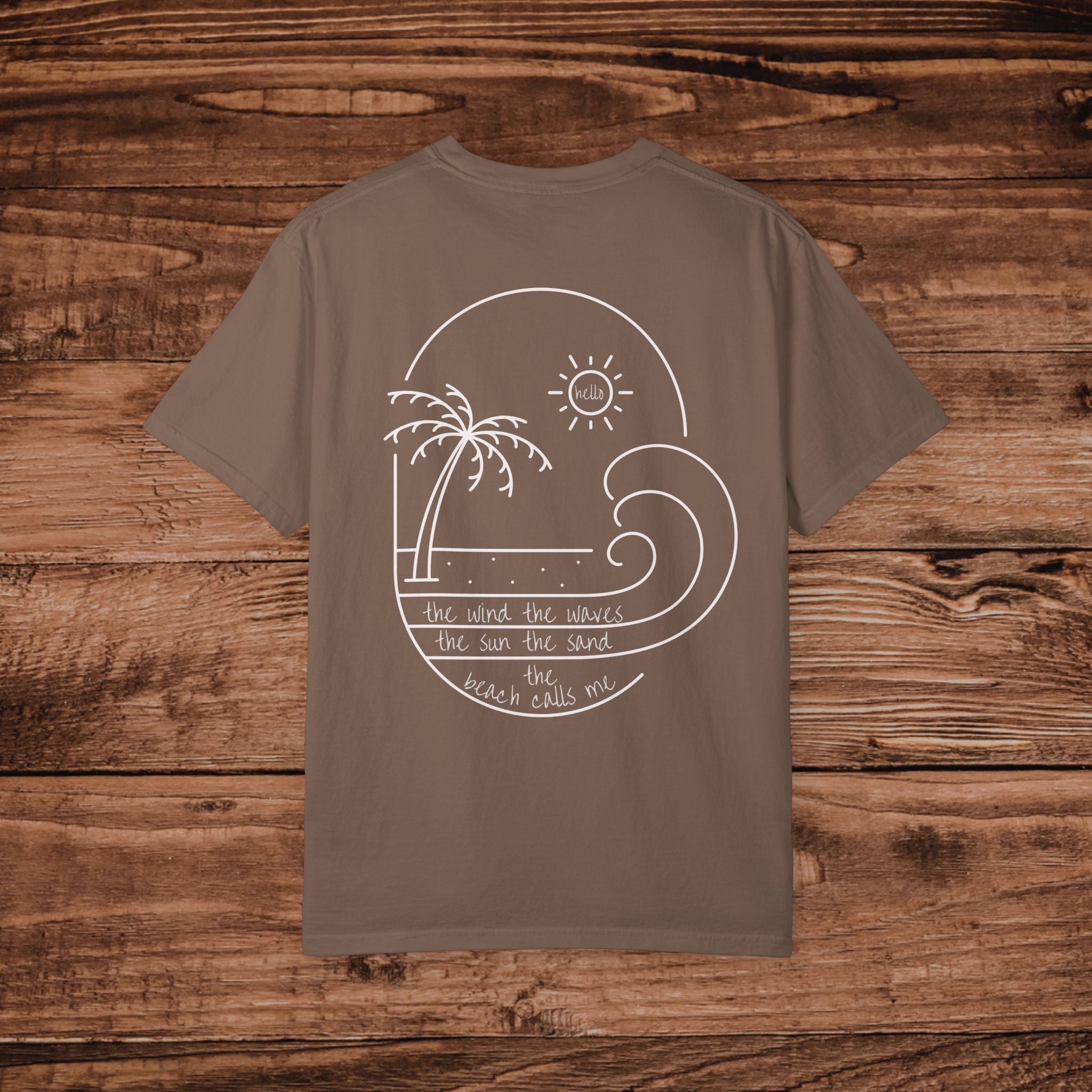 Summer Graphic Tee, The Wind The Waves The Sun The Sand T-Shirt, Minimal Aesthetic line art Beach Shirt, Oversized Coastal Beachwear